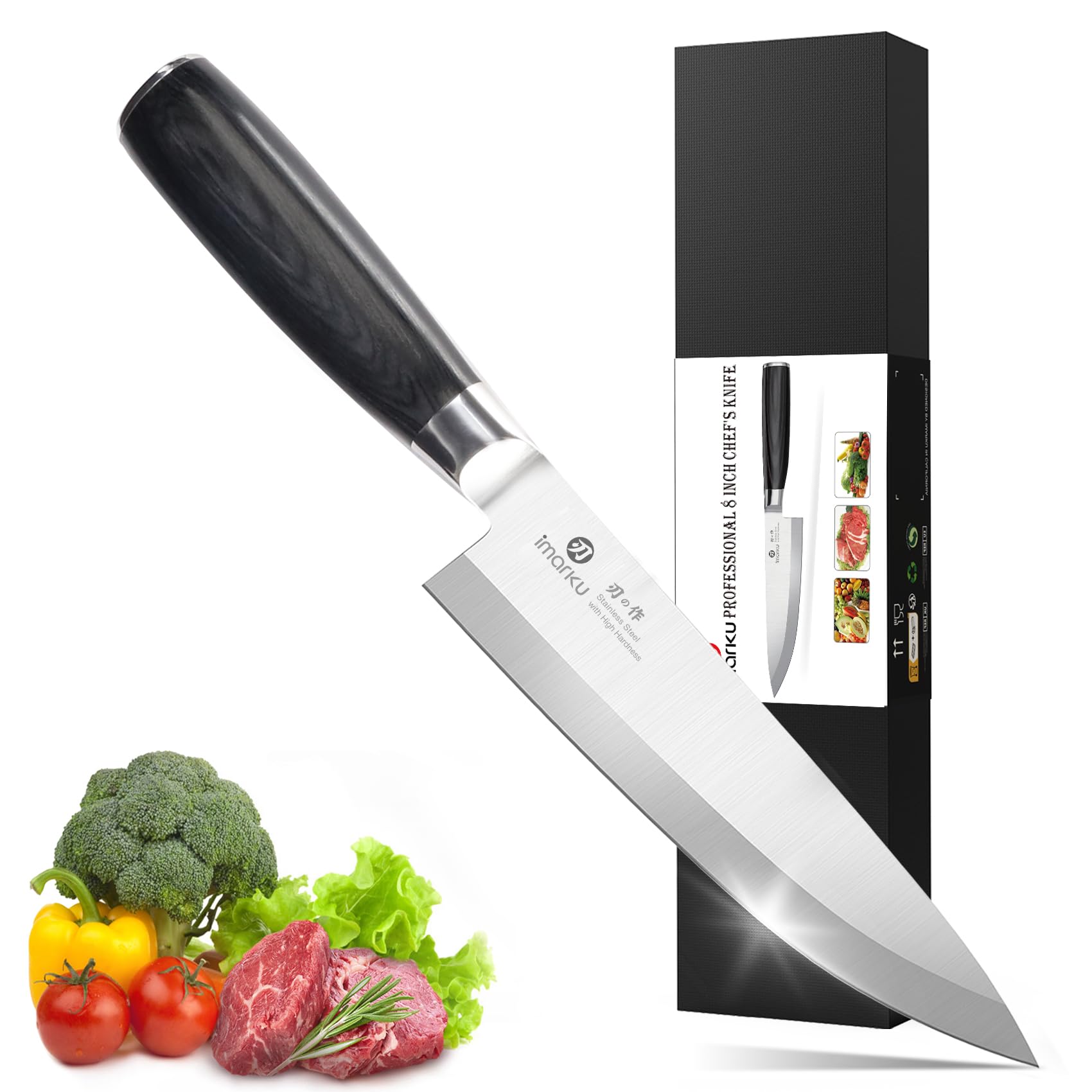 imarku 8-Inch Single-Bevel Chef Knife