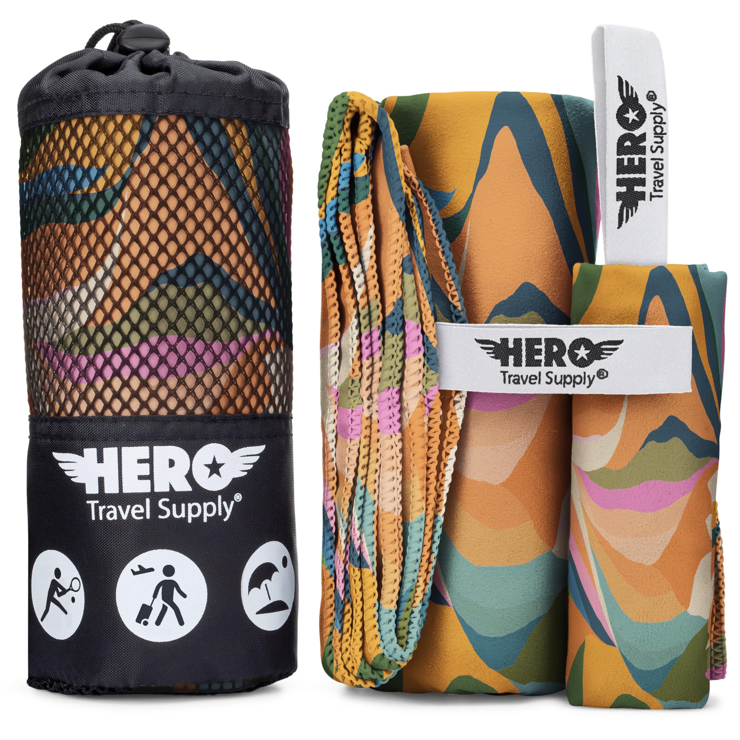 Hero Microfiber Towel With Bonus Washcloth