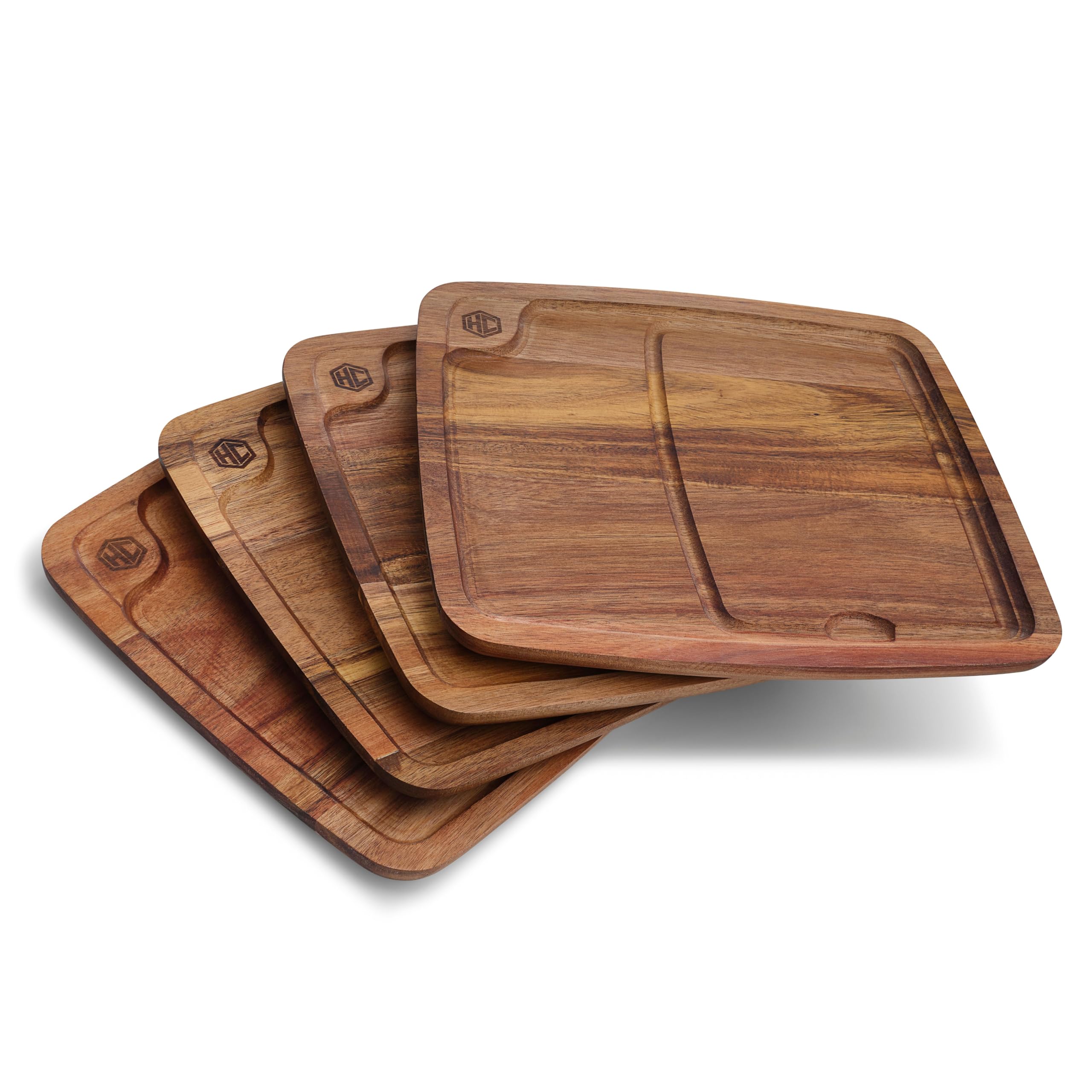 HexClad Bistecca Solid Wood Steak Plate Set