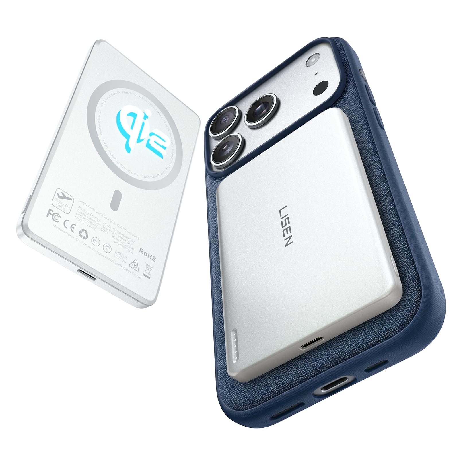 LISEN Qi2 15W MagSafe Battery Pack