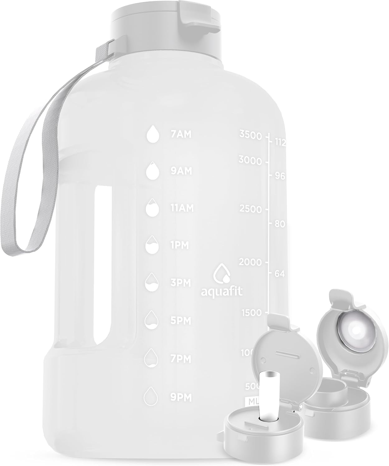 AQUAFIT 1 Gallon Water Bottle With Time Marker