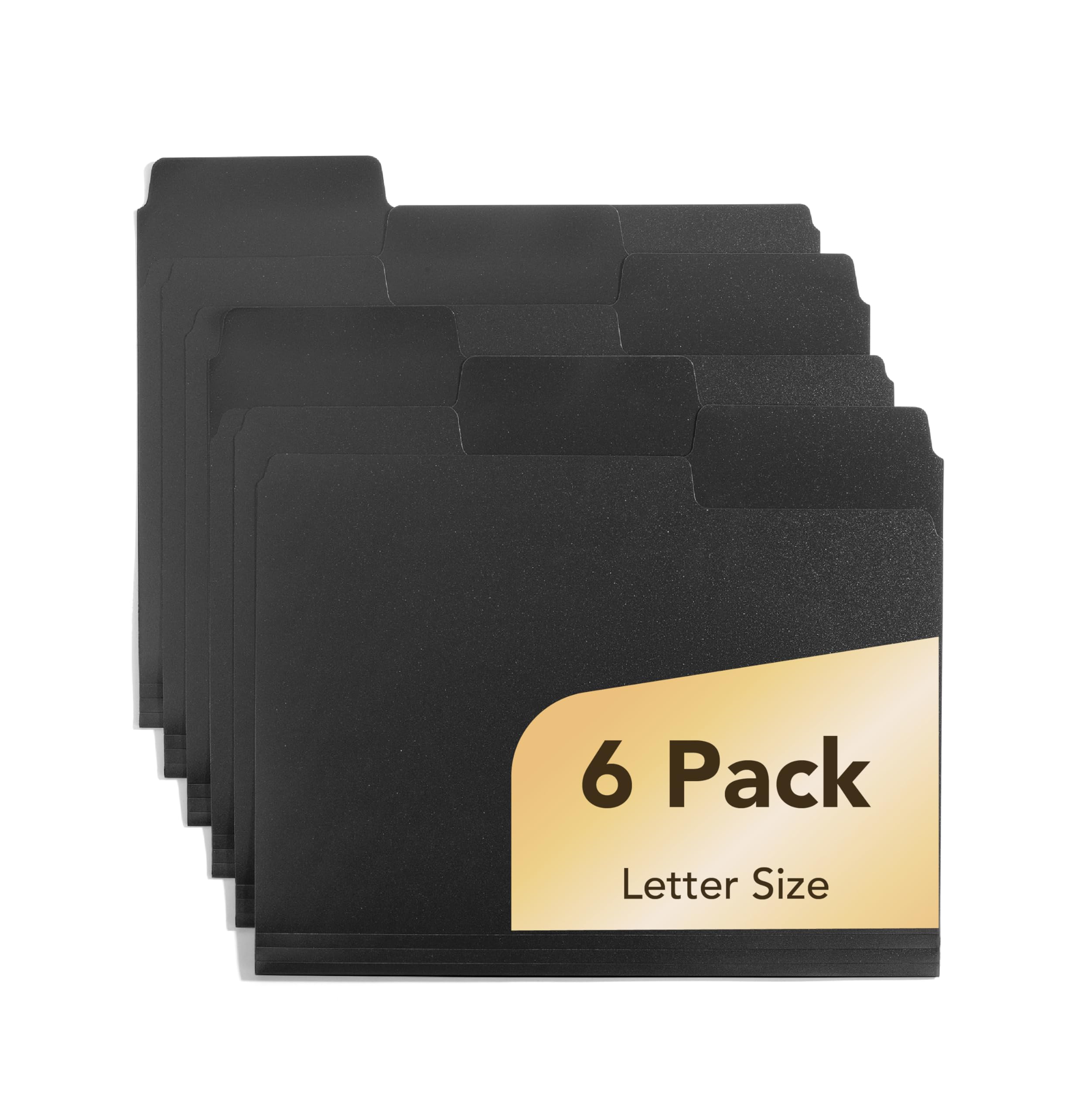 Mr. Pen 6-Pack Black Expandable File Folders
