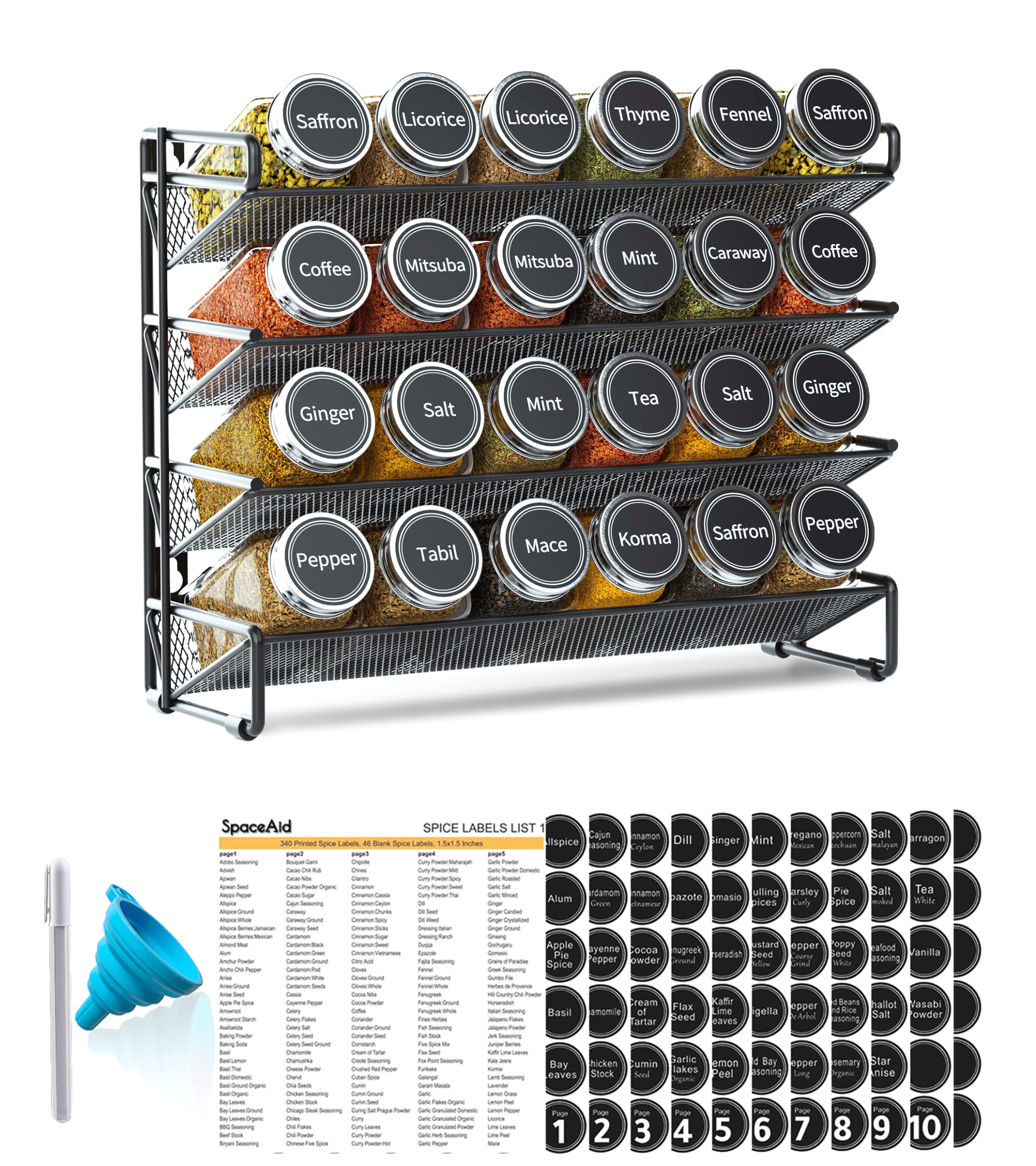 SpaceAid 24-Jar Spice Rack Organizer