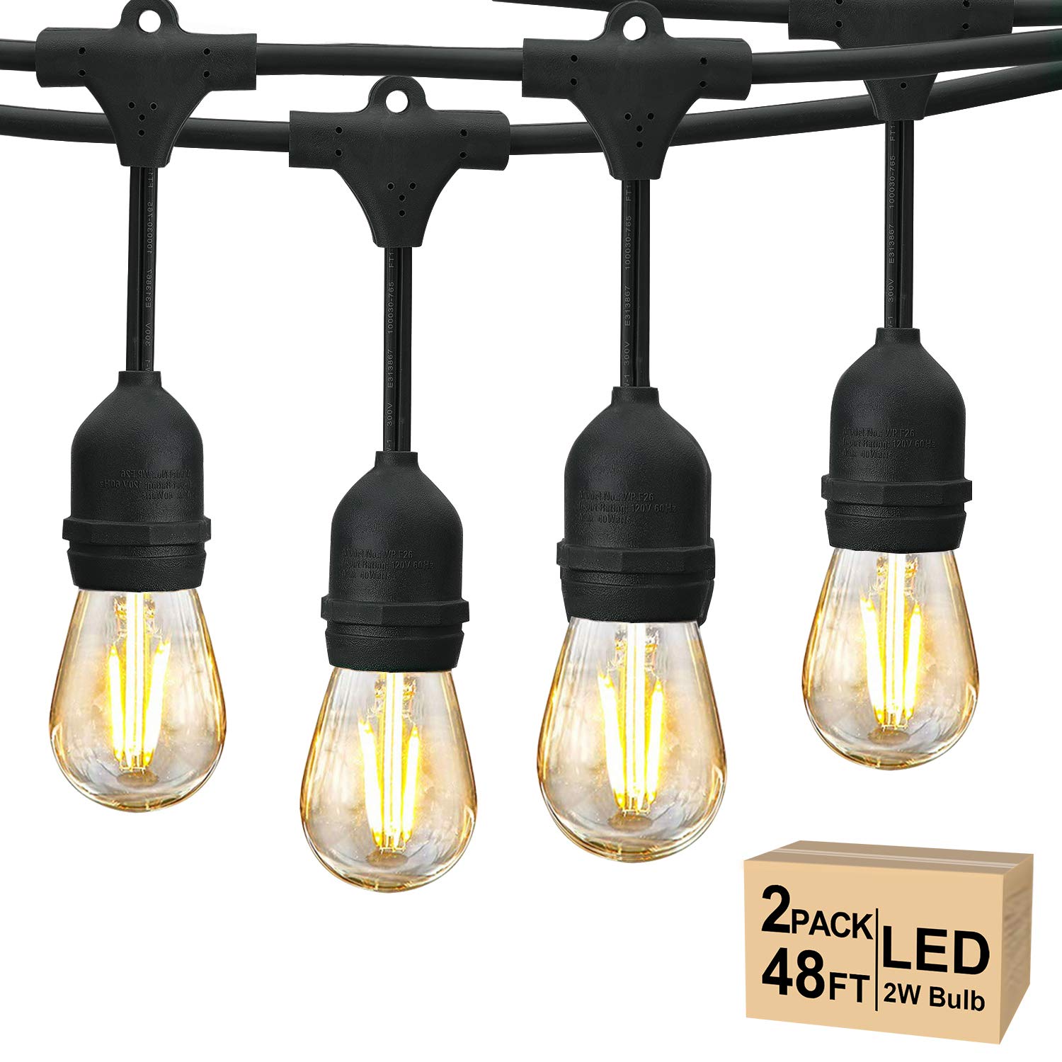 Svater 96 FT Outdoor String Lights 2W