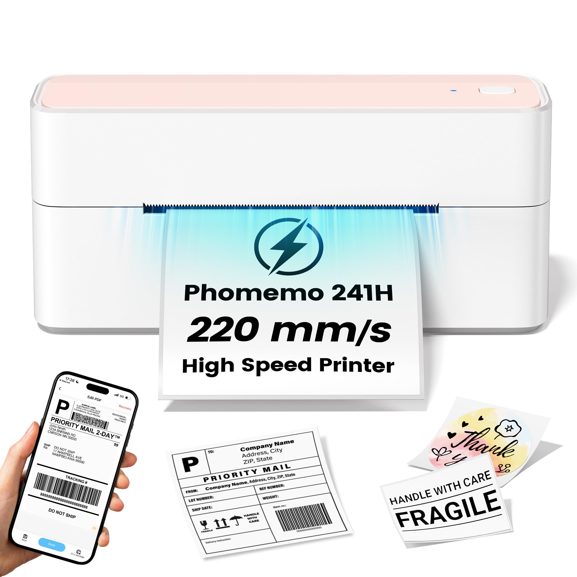 Phomemo 220mm/s Shipping Label Printer