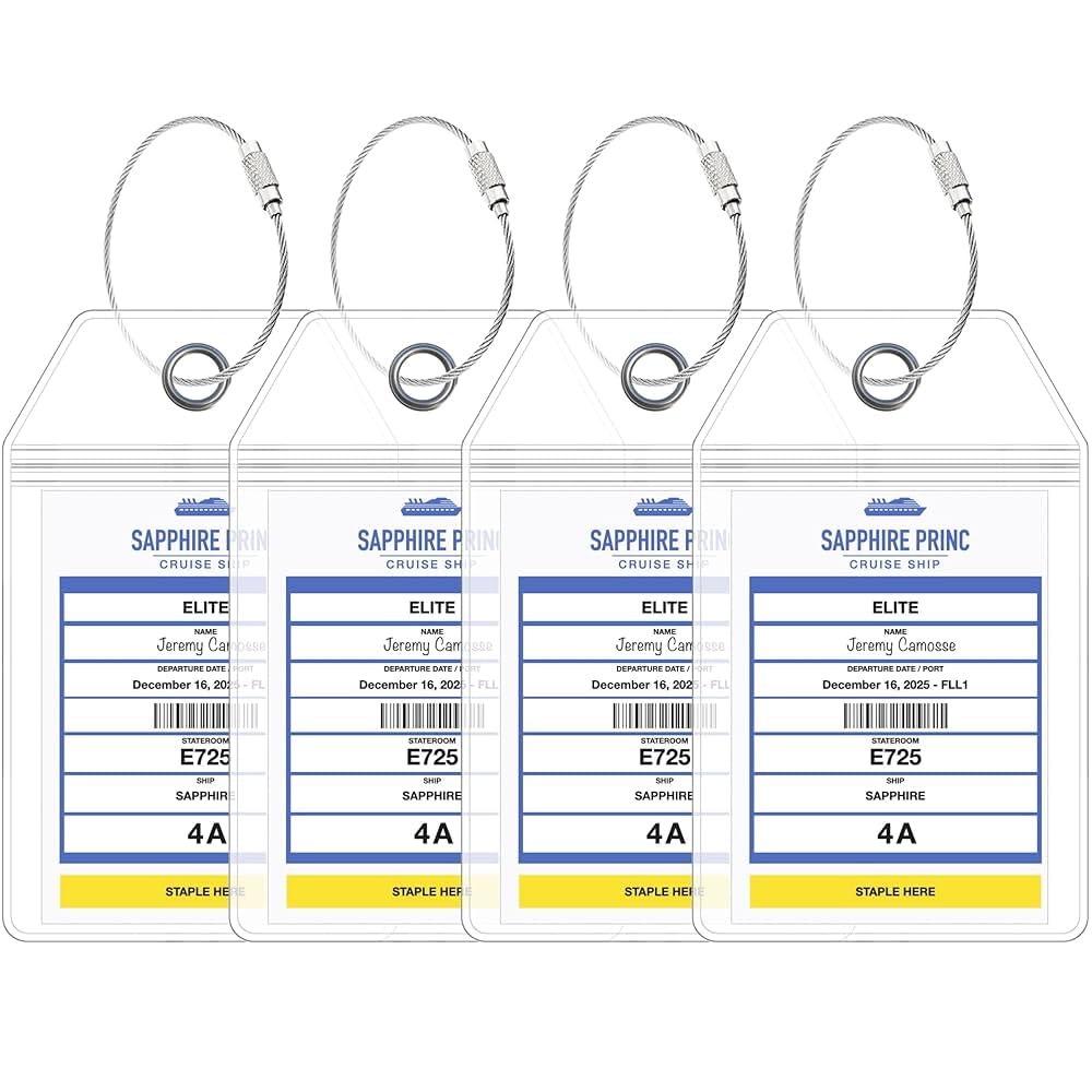 Cruise On Princess Holders, 4-Pack