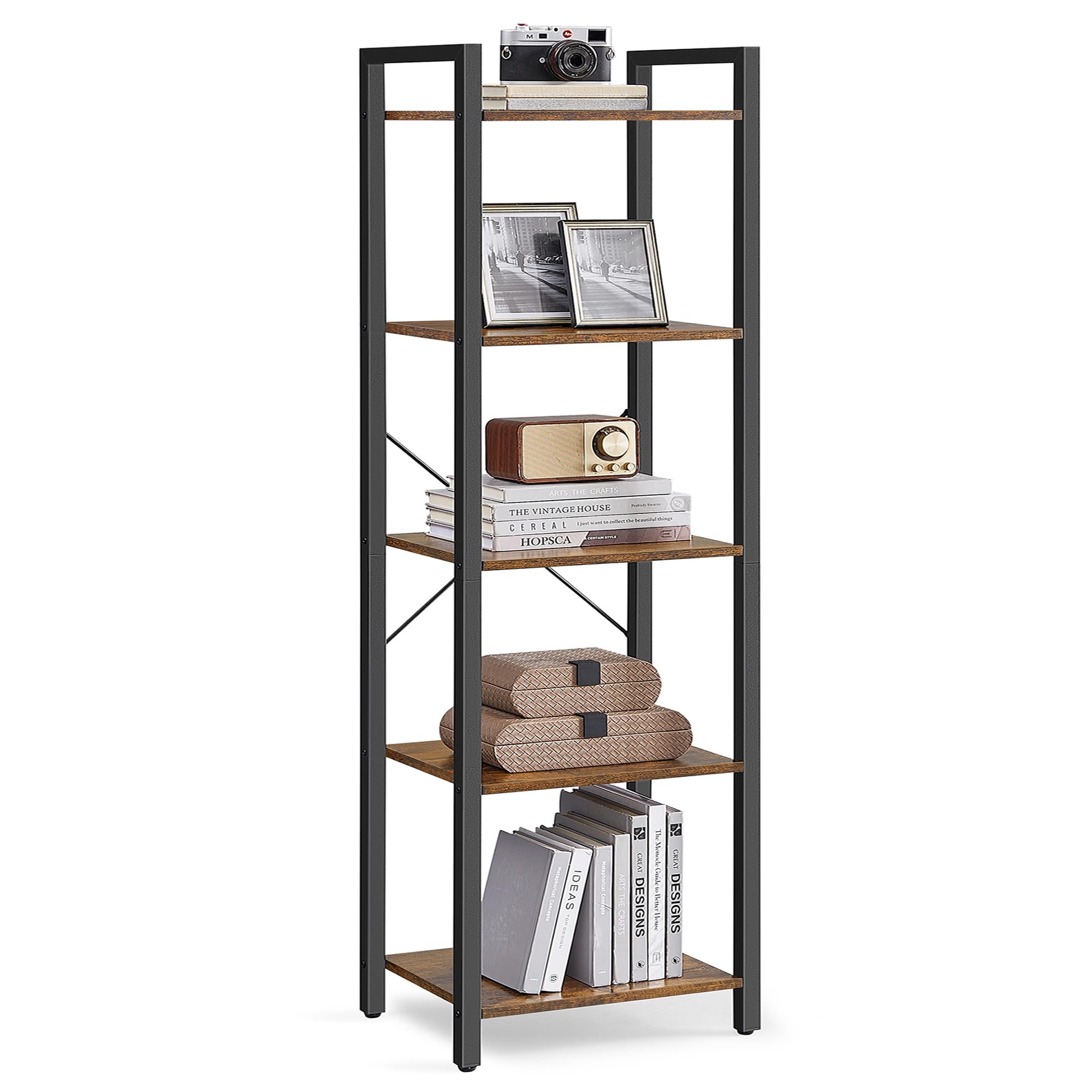 VASAGLE 5-Tier Narrow Bookshelf