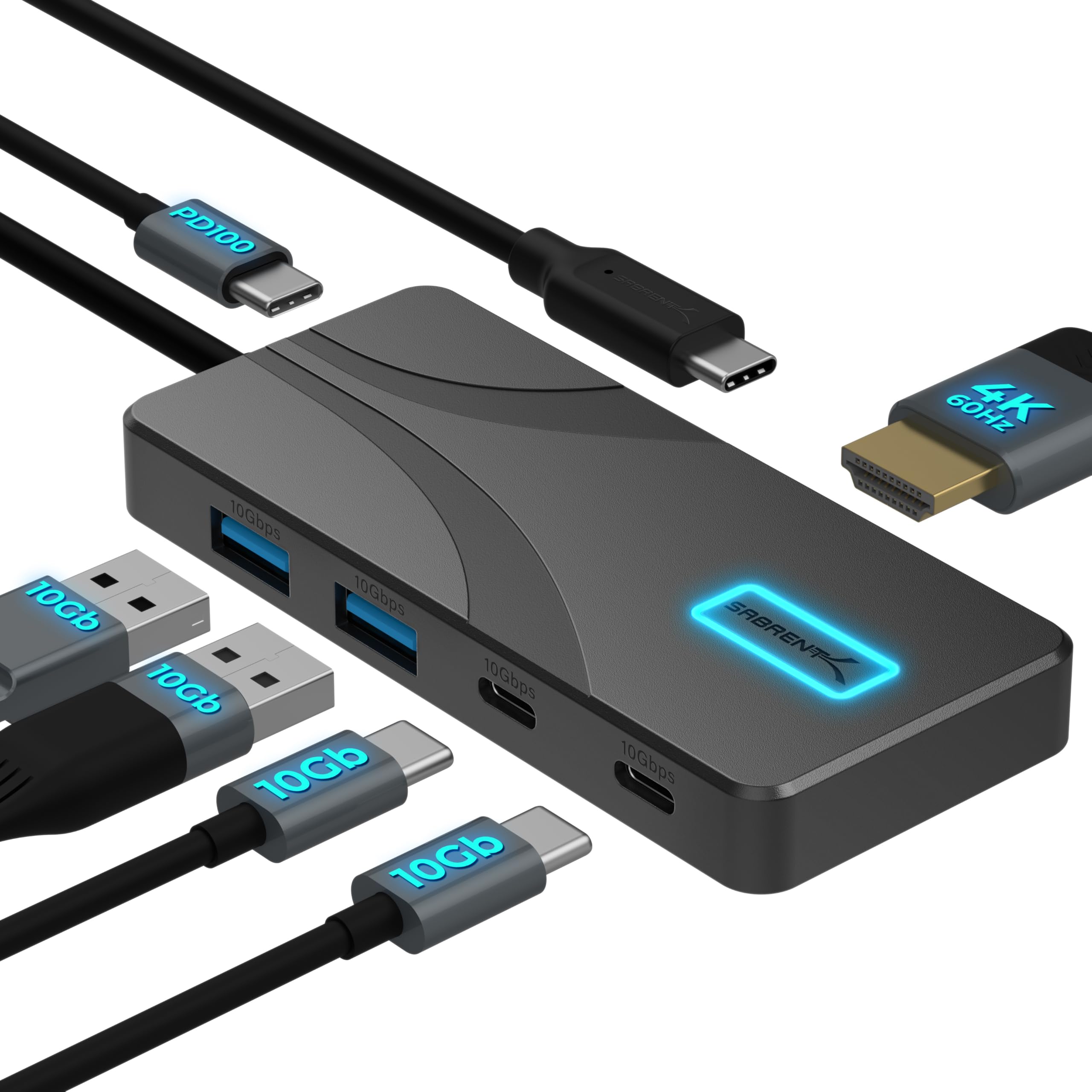SABRENT 5-in-1 USB-C Hub (HB-TG5P)