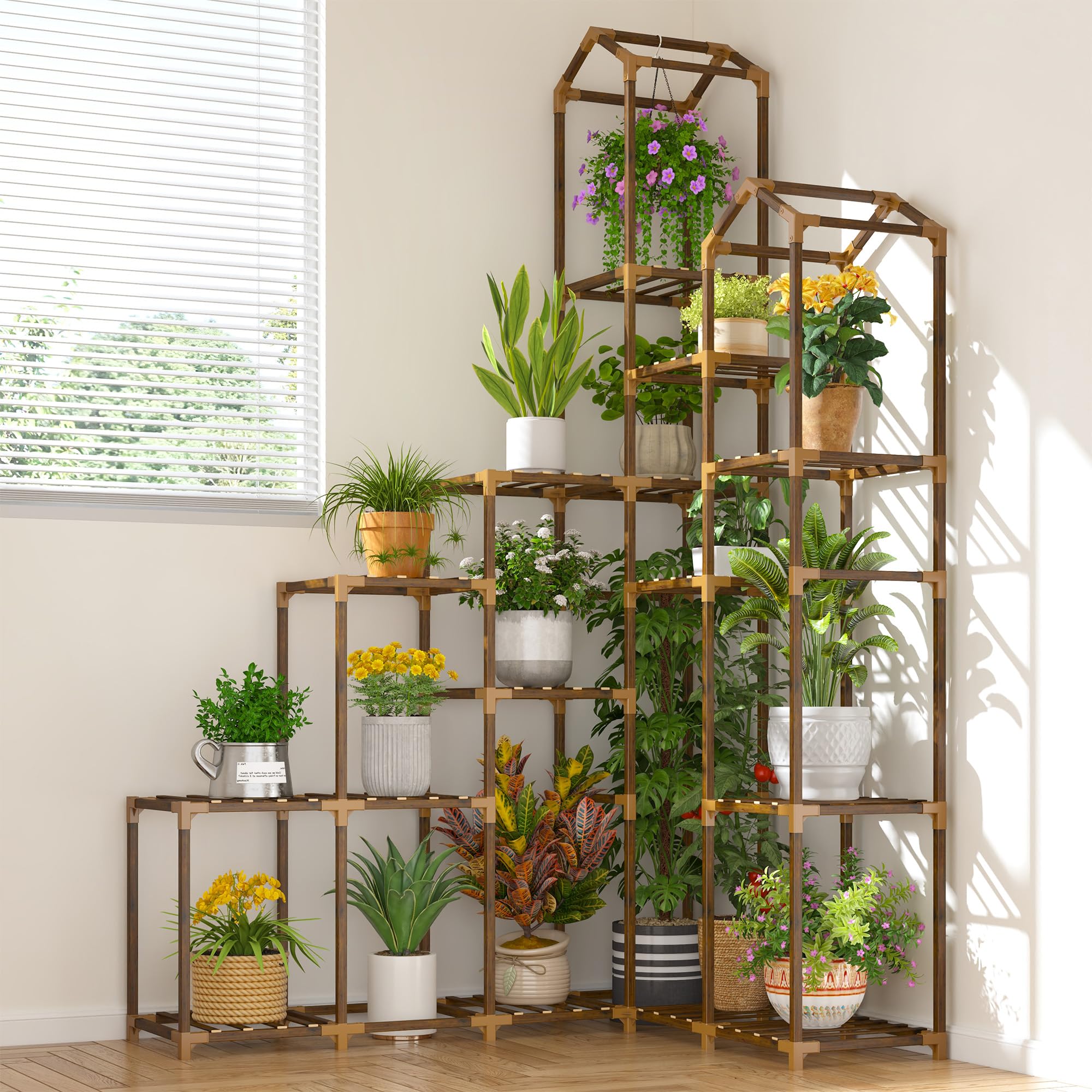 EnHomee 73.6-inch Corner Plant Stand
