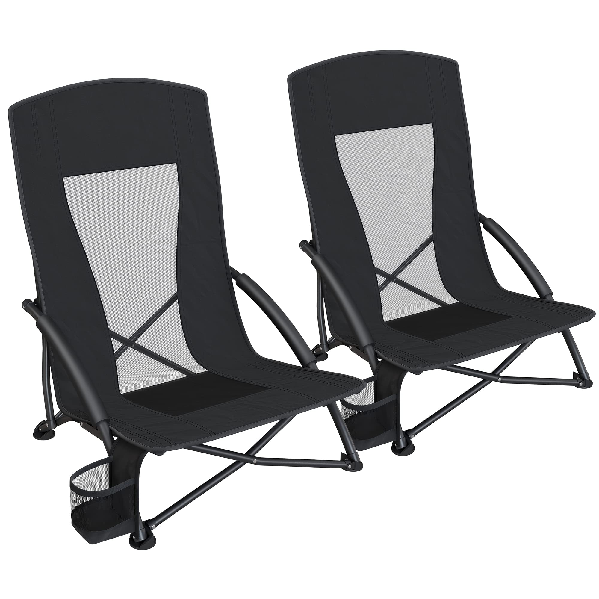 SONGMICS Portable Beach Chairs, Set of 2