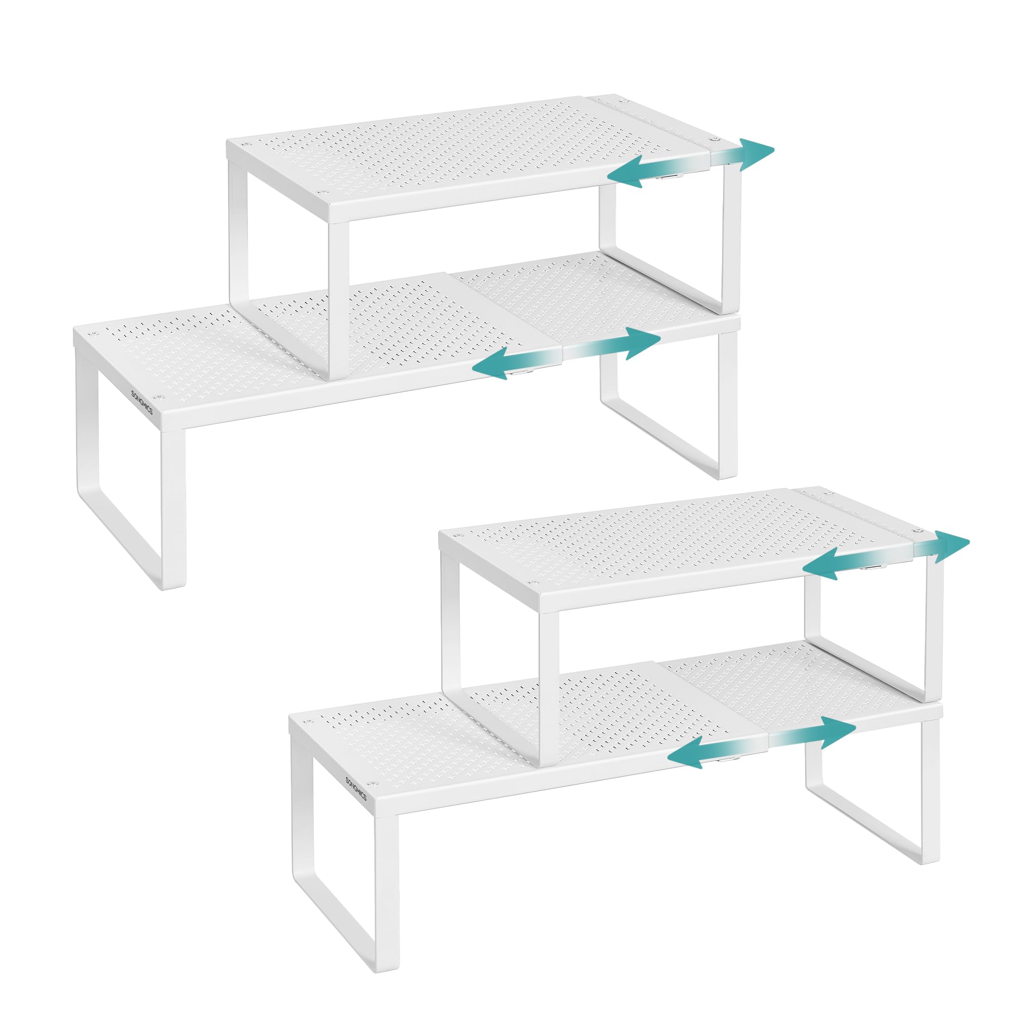 SONGMICS Expandable Spice Racks, Set of 4