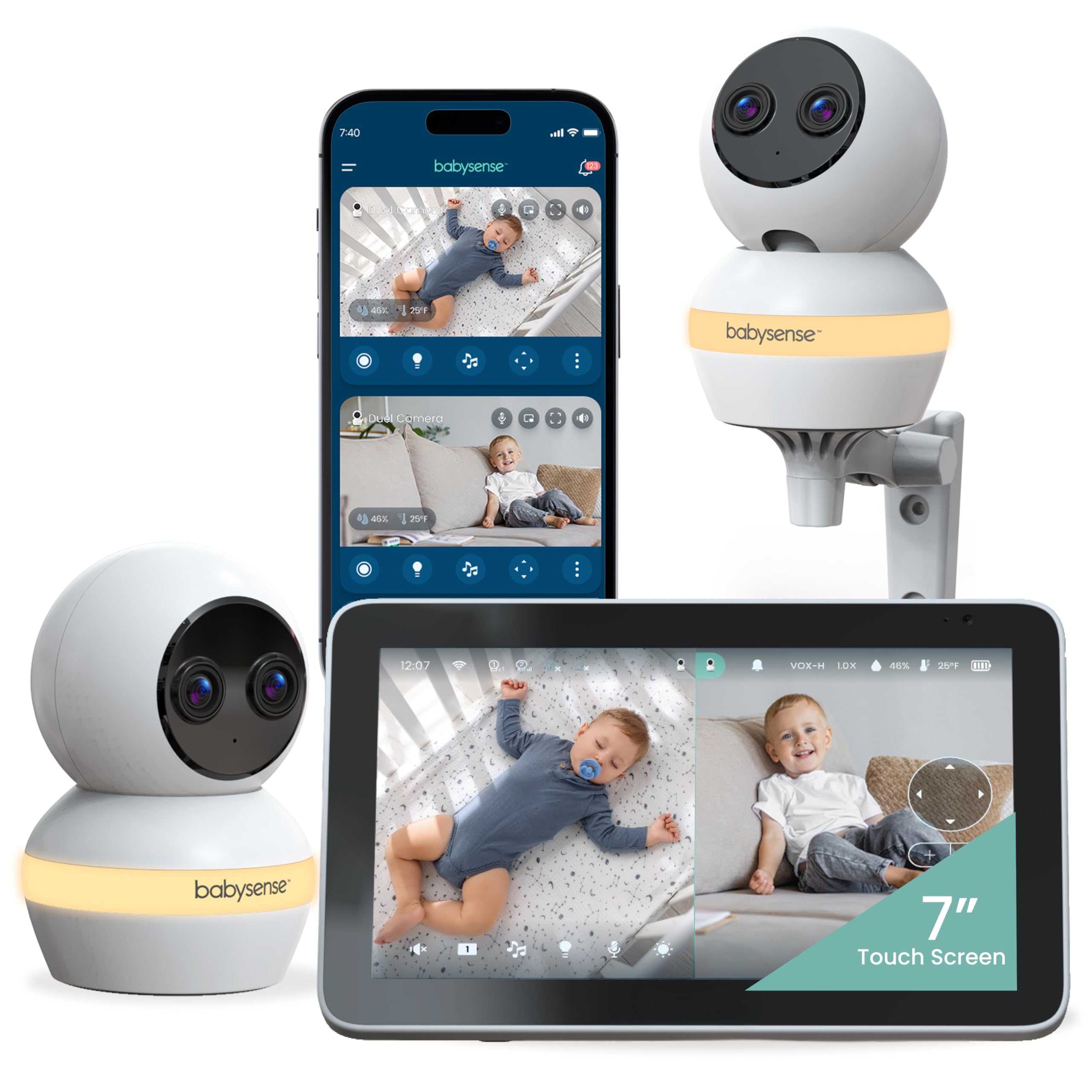 Babysense TOUCH 7-inch Smart WiFi Monitor