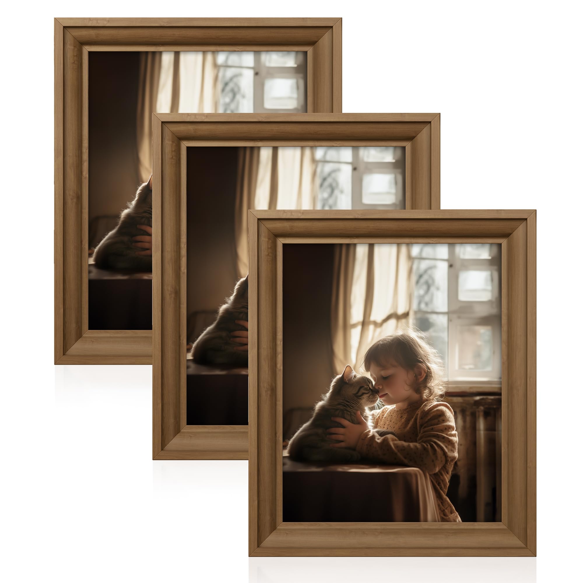 SONGMICS 8x10 Frames with 6 Mats, Set of 3