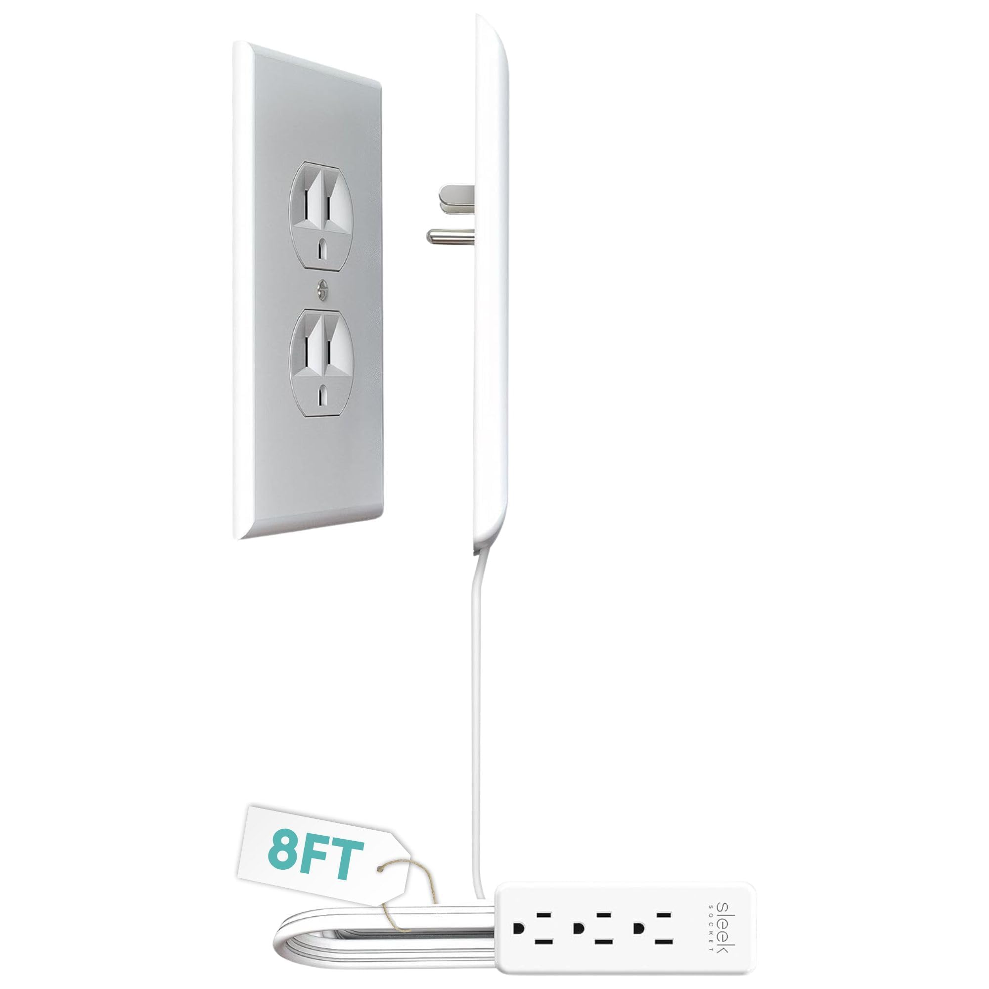 Sleek Socket 8-Foot Outlet Concealer