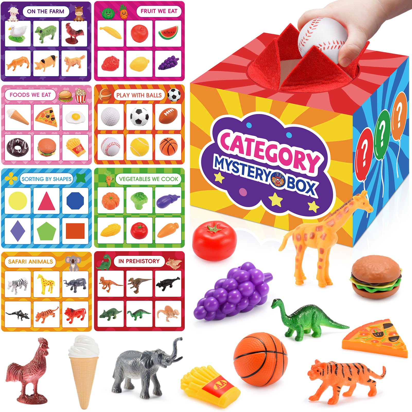 Montessori Sensory Toys 58-Piece Learning & Sorting Games