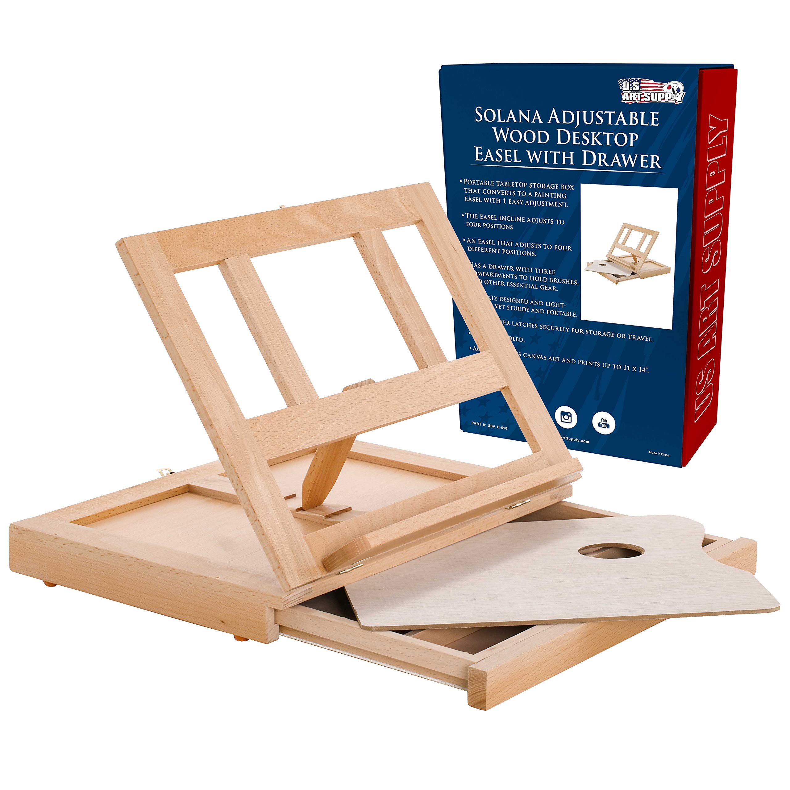 U.S. Art Supply Solana Tabletop Easel