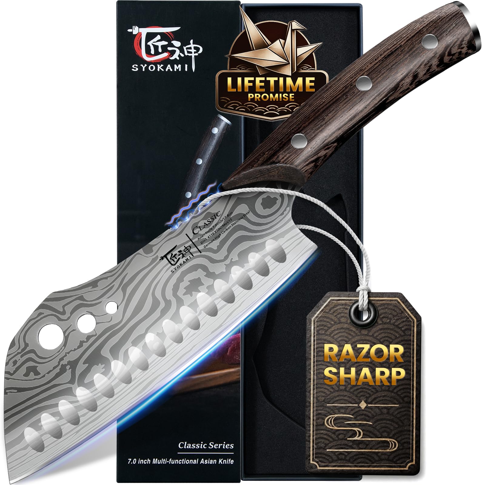 SYOKAMI 7-Inch Cleaver Chef Knife