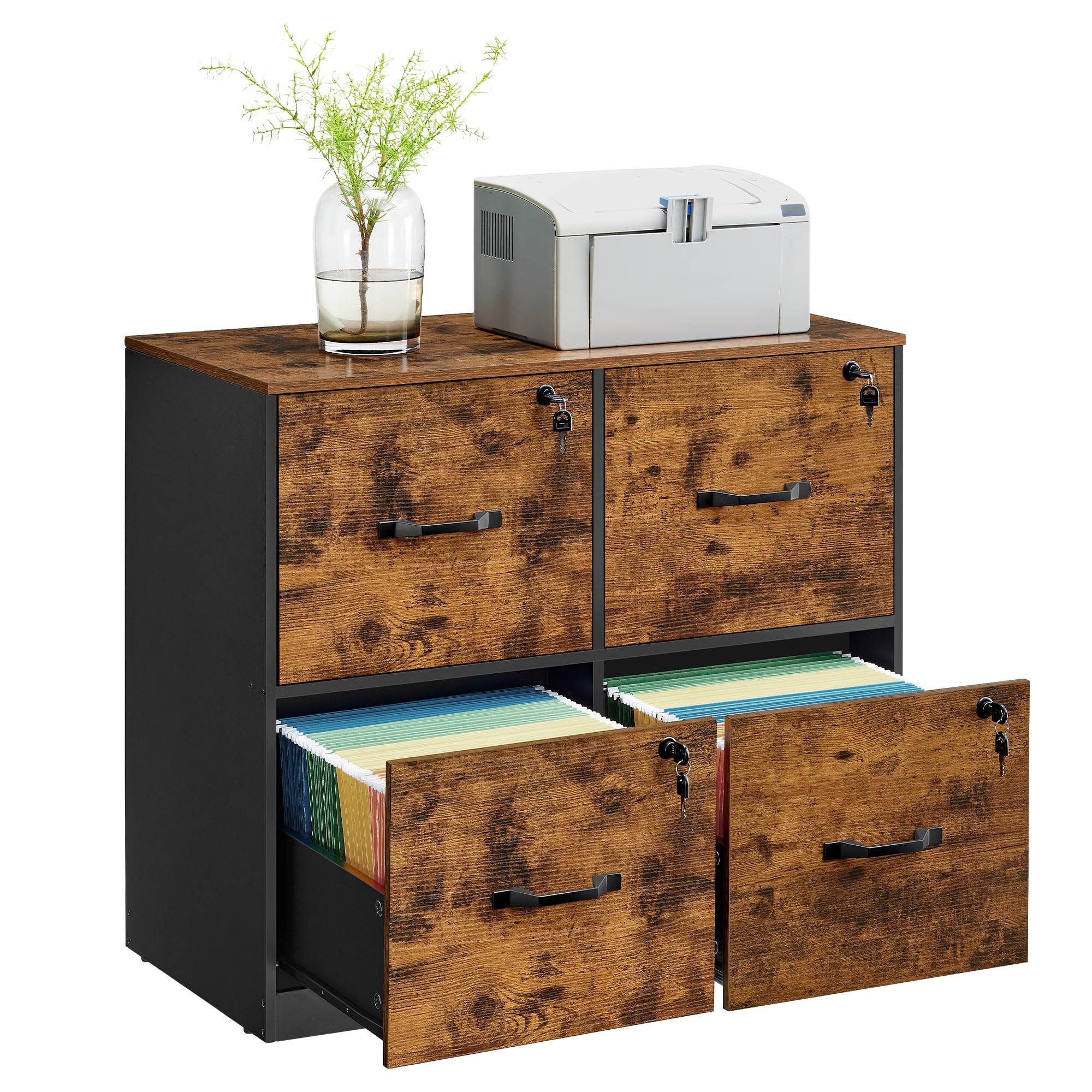 VASAGLE CUSTOS 4-Drawer File Cabinet