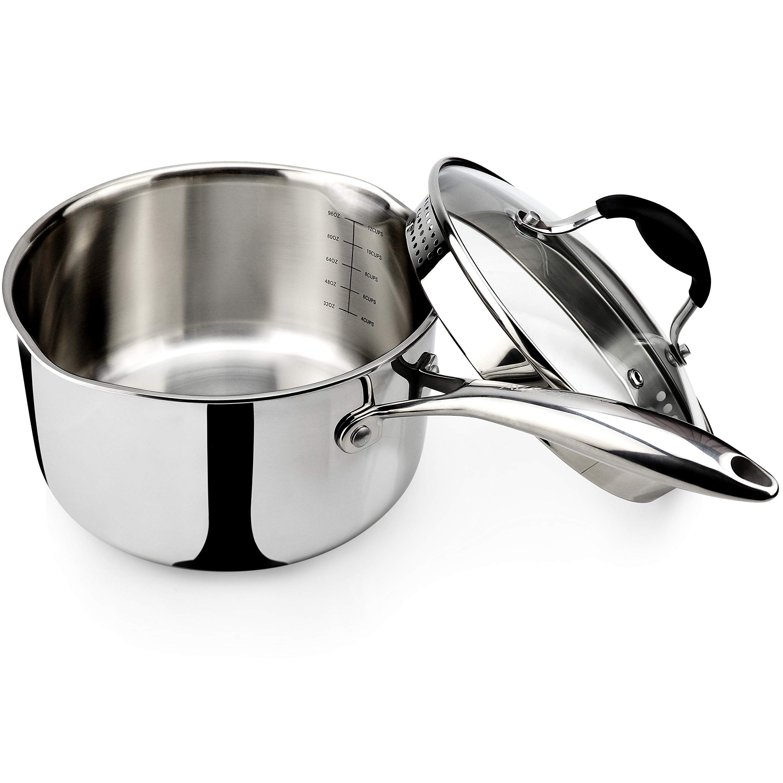 AVACRAFT 3.5 Quart Tri-Ply Saucepan