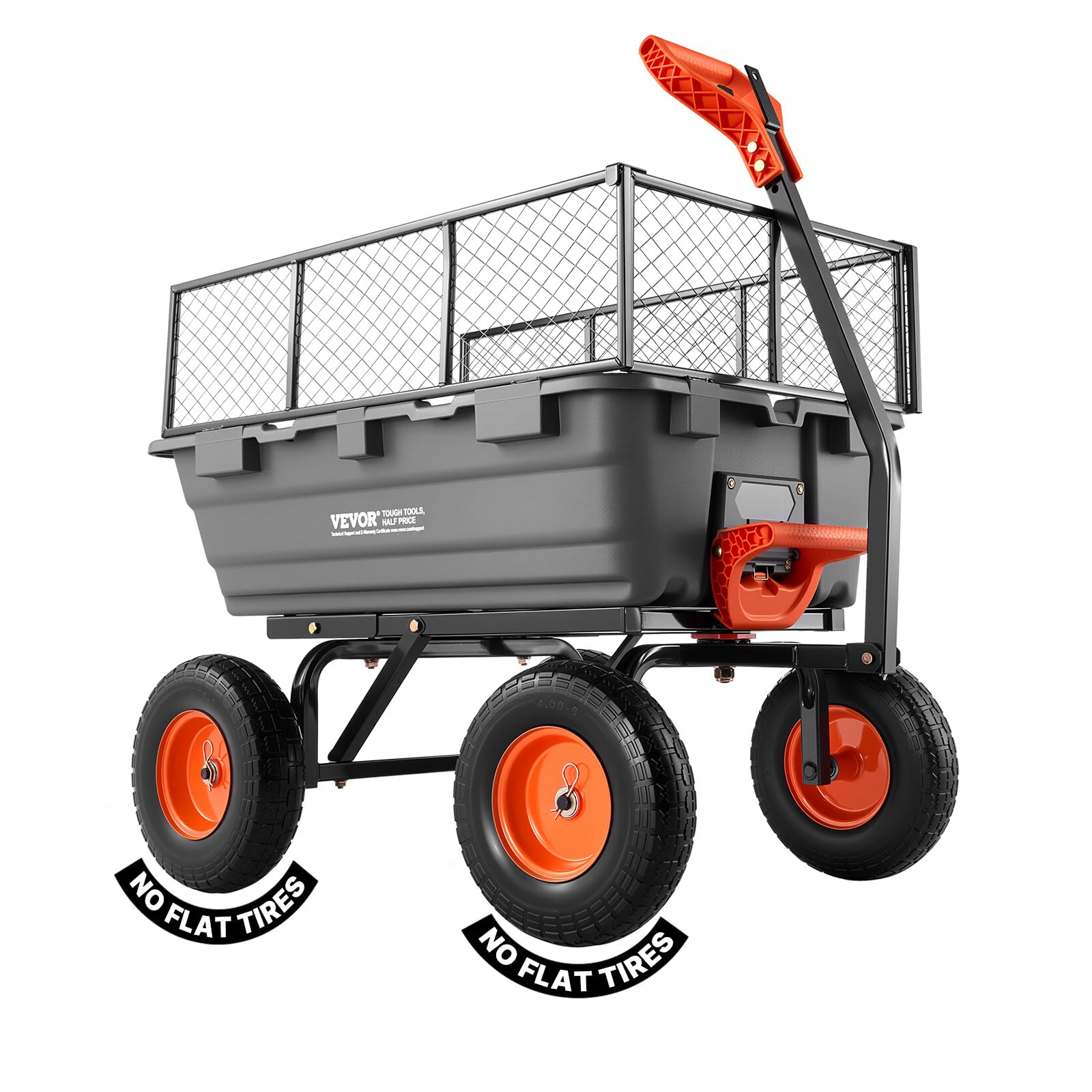 VEVOR 10 Cu.Ft 1200LBS Poly Garden Cart