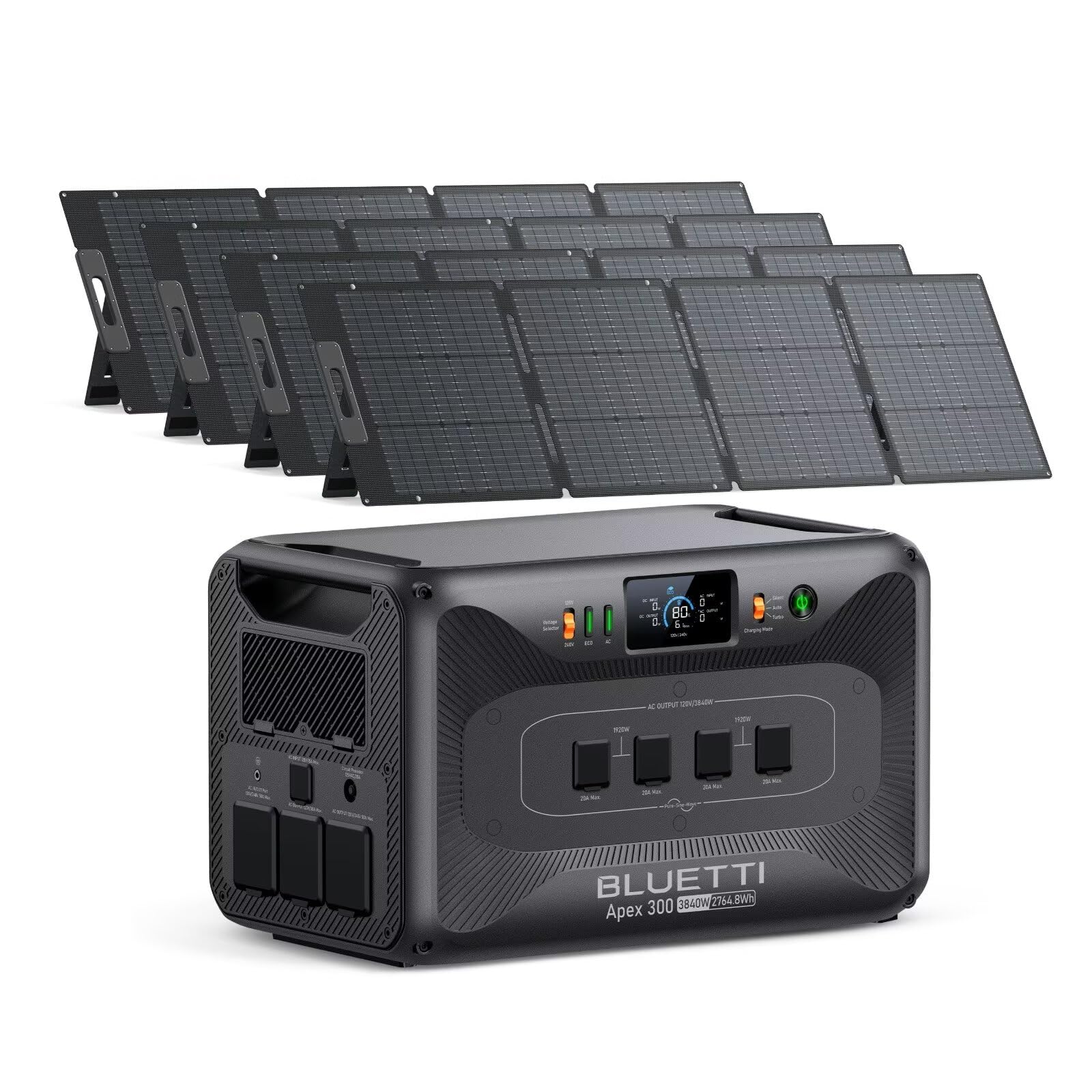 BLUETTI Apex 300 with Four Panels