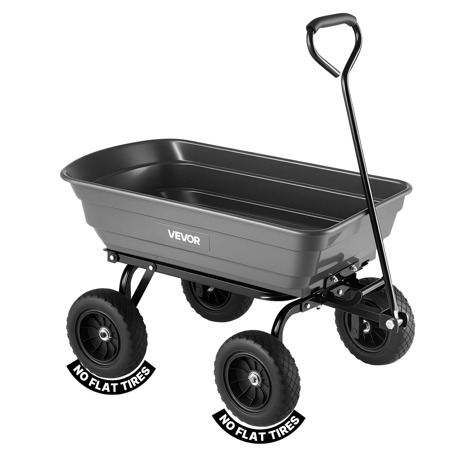 VEVOR 4 Cu Ft Poly Garden Dump Wagon