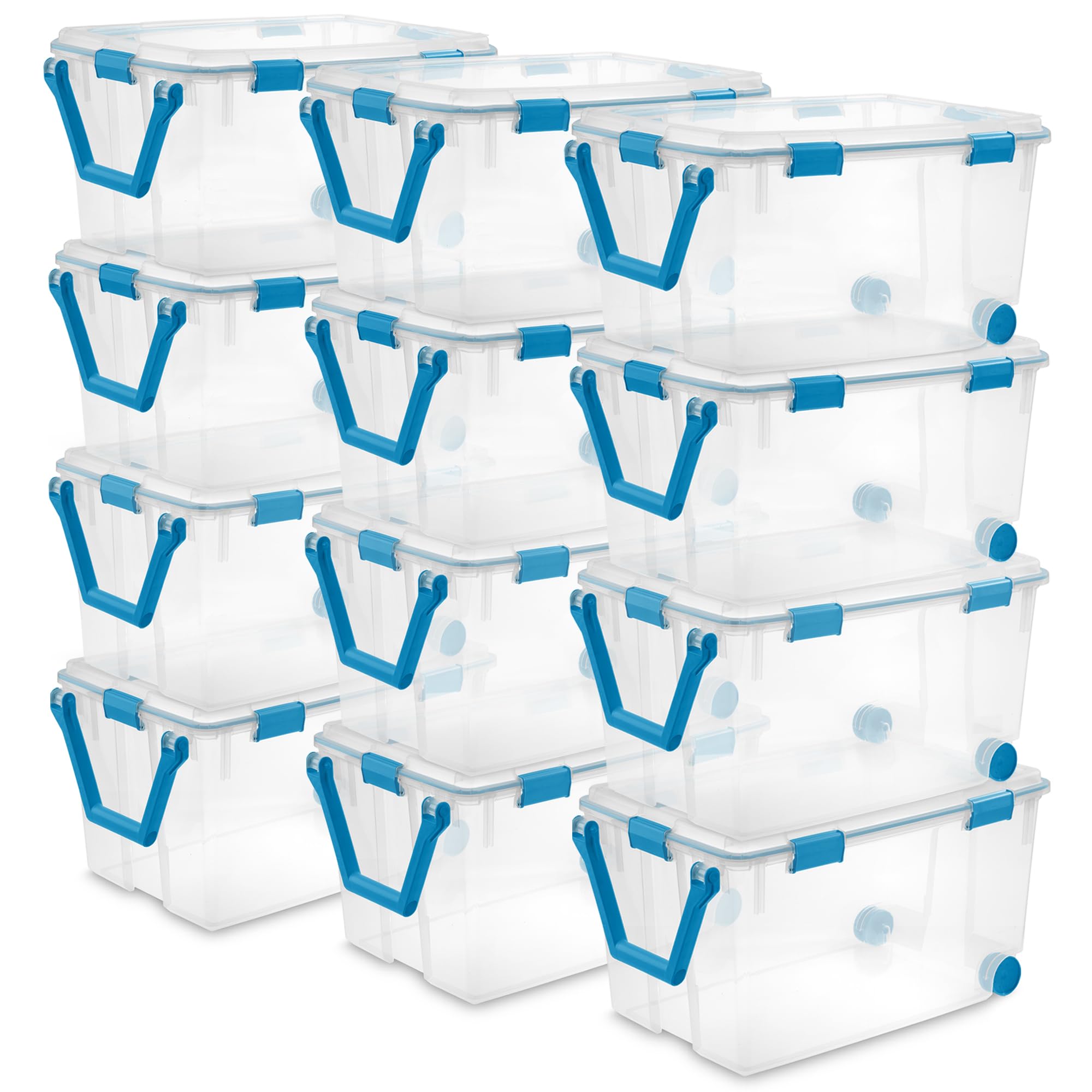 Sterilite 120 Quart Gasket Storage Container, 12-Pack