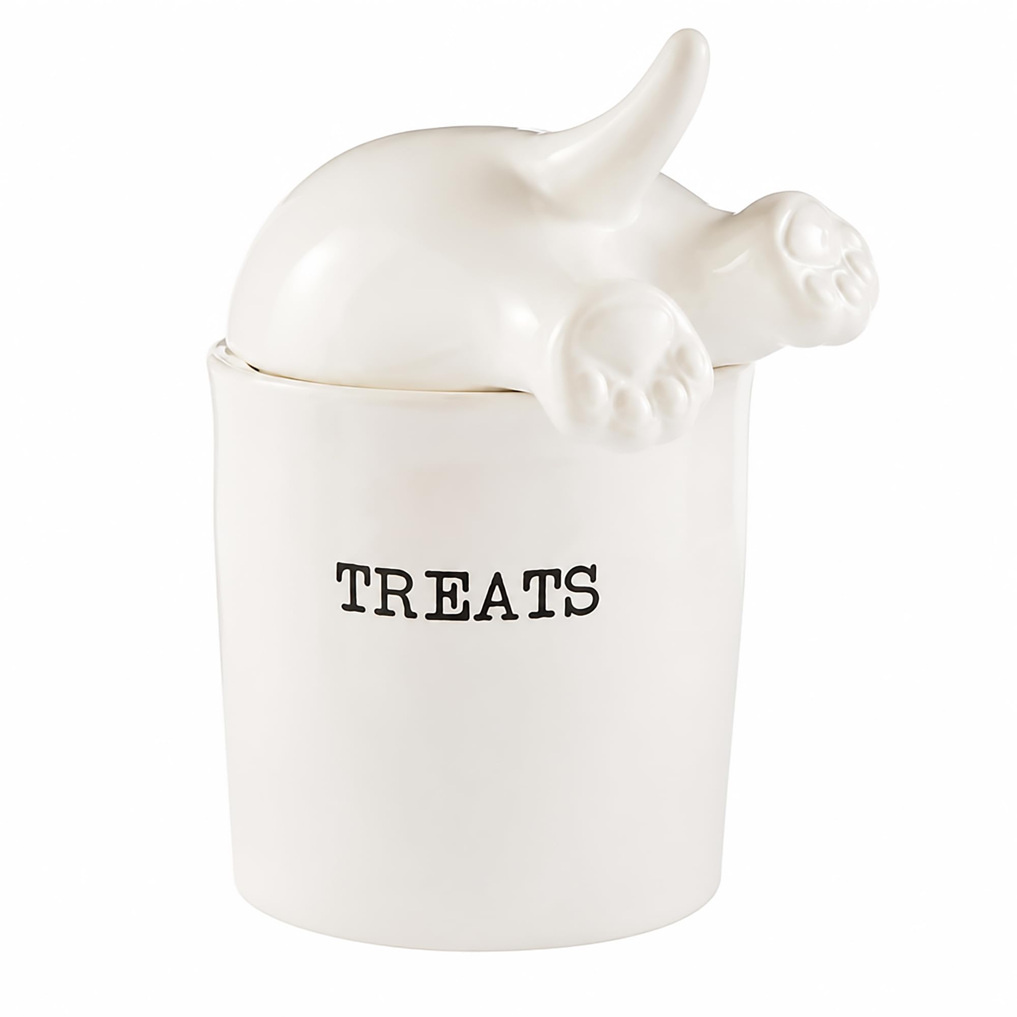 Dog Tail Ceramic Treat Canister