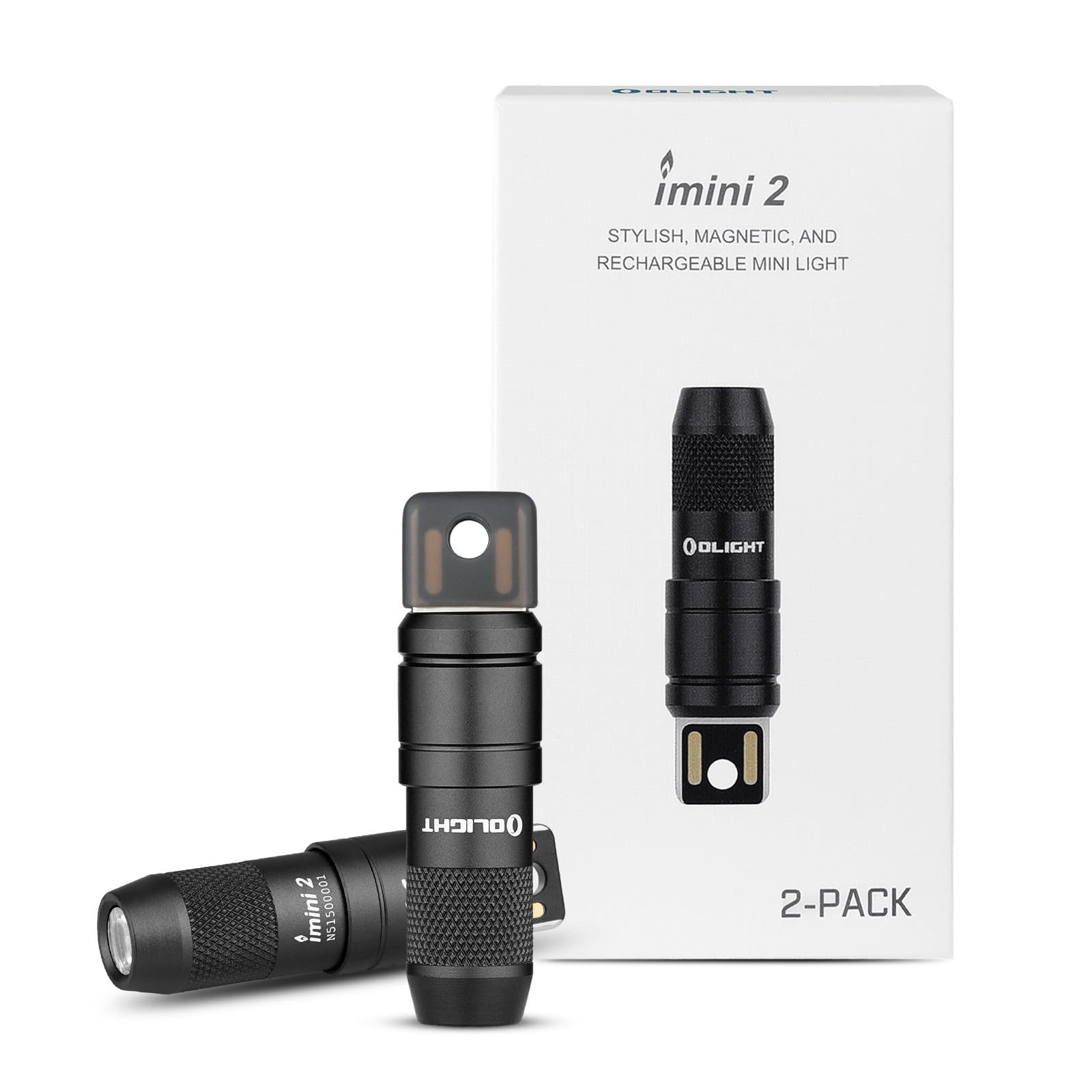 OLIGHT IMINI 2 Rechargeable Keychain Flashlights, 2-Pack