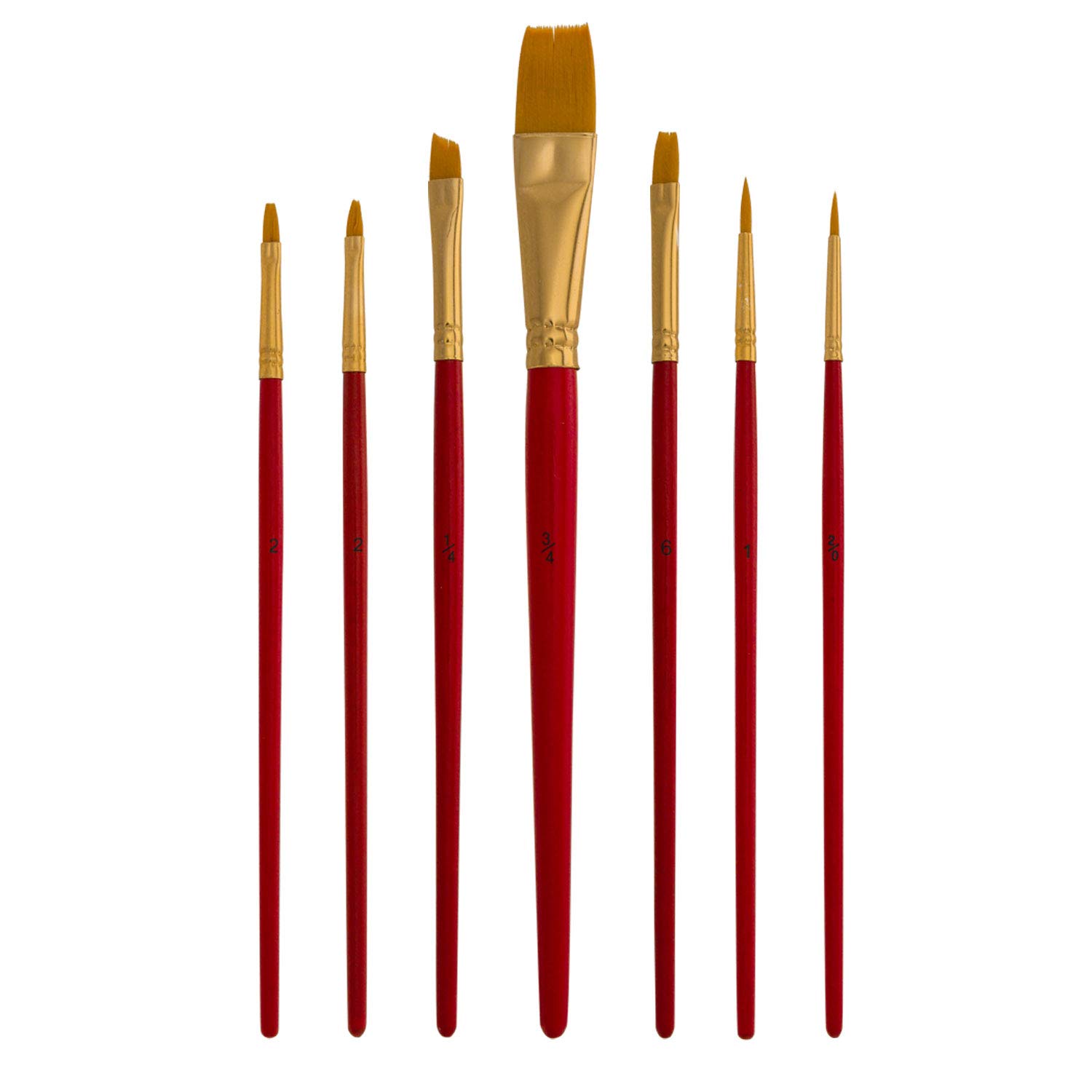 U.S. Art Supply Golden Taklon 7-Piece Set