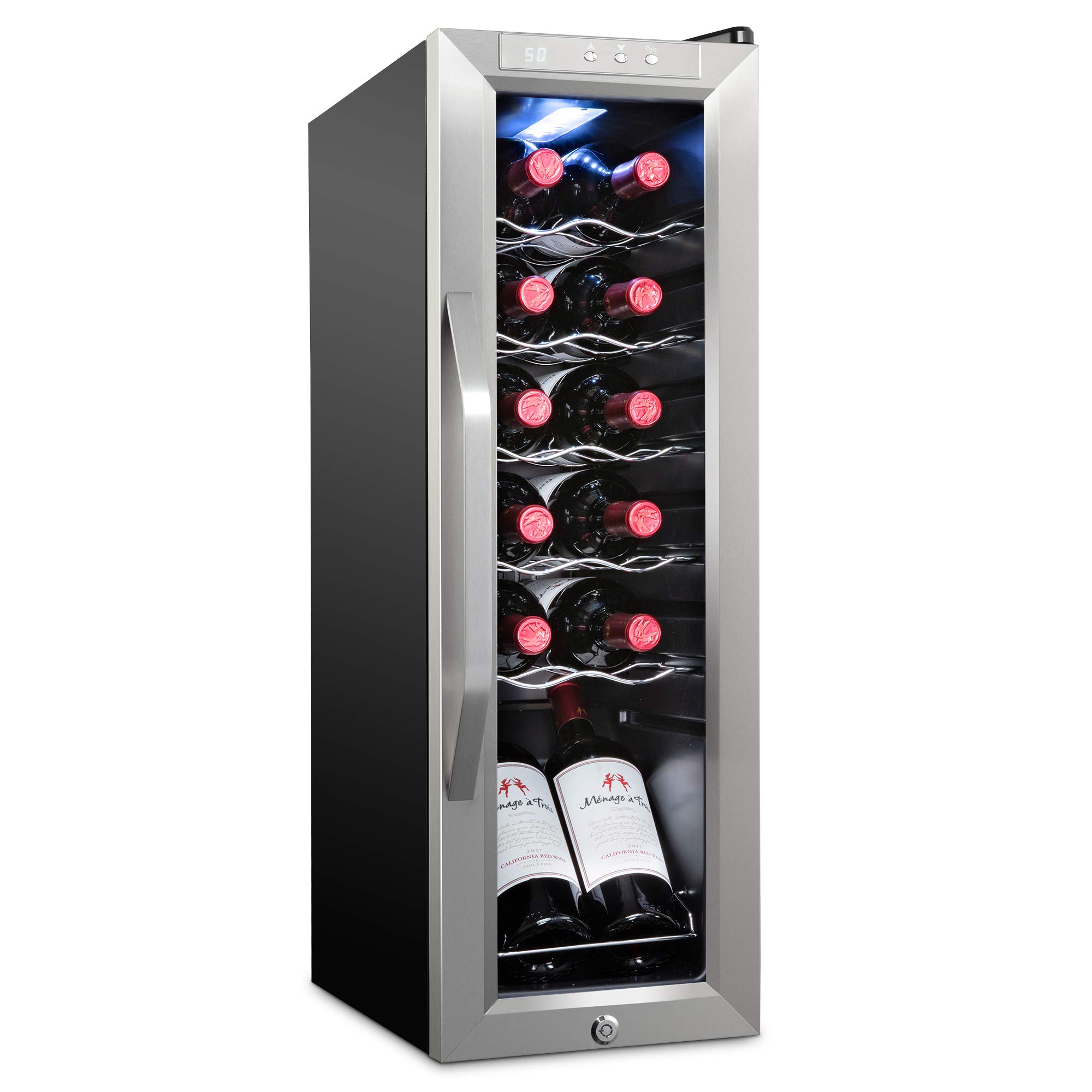 Ivation 12-Bottle Compressor Wine Cooler