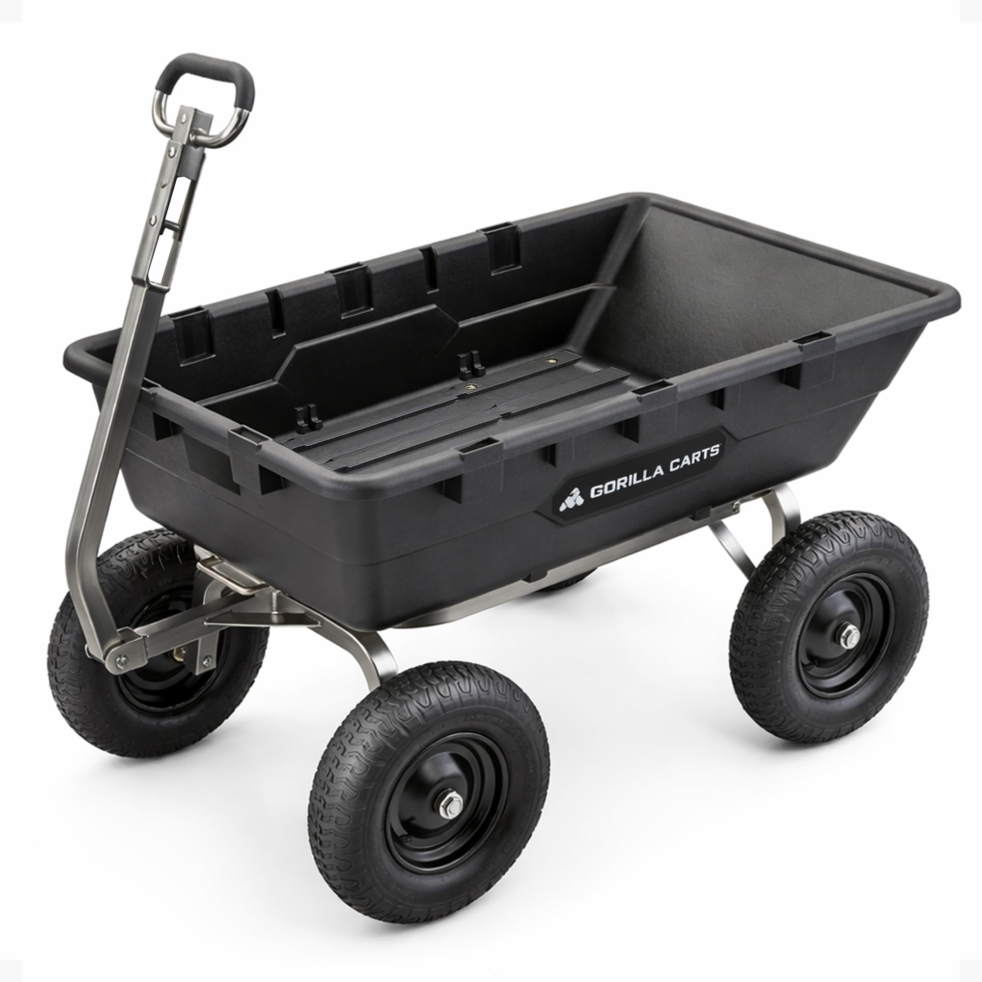 Gorilla Carts Poly Dump Cart, 10 Cu Ft