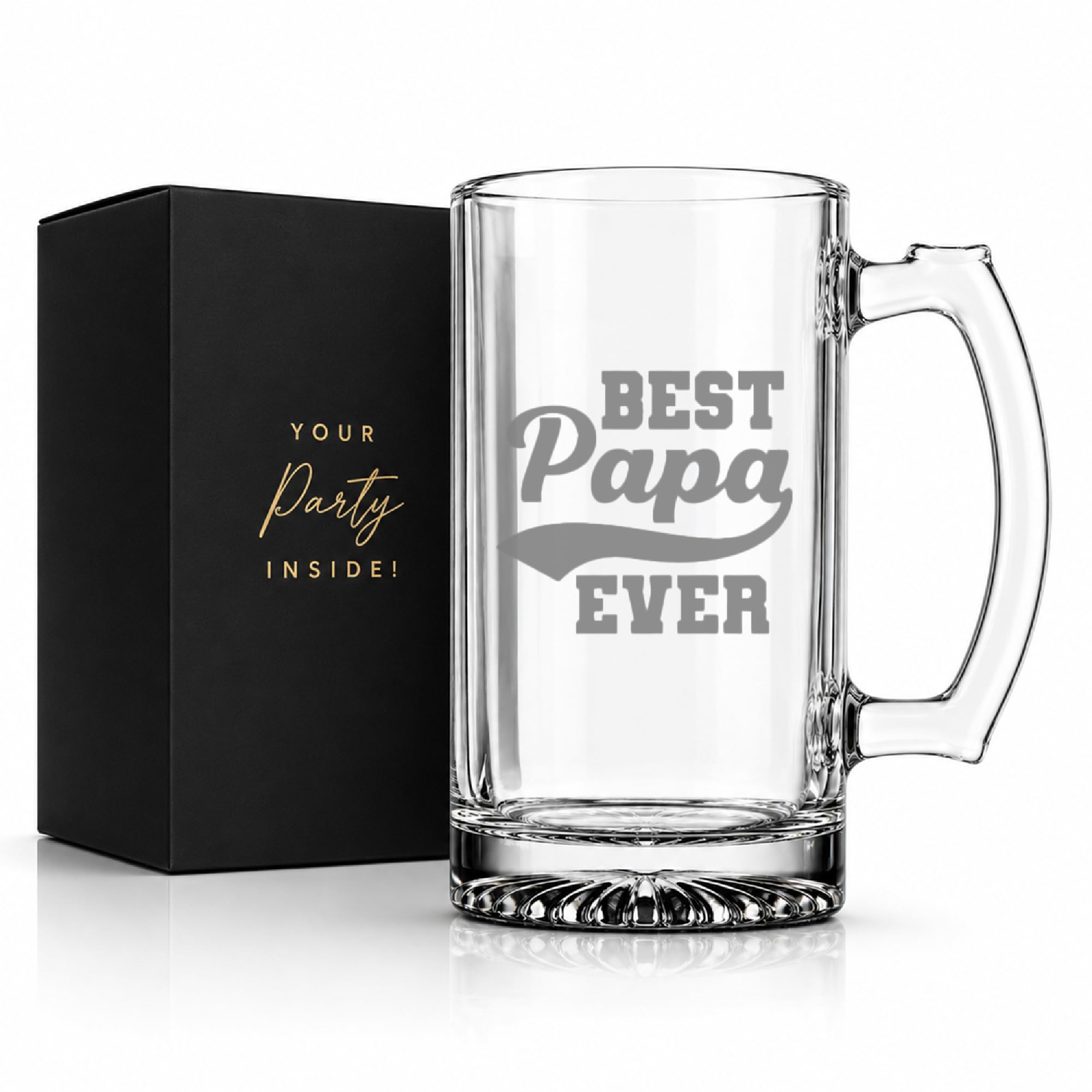 Best Papa Ever Beer Glass