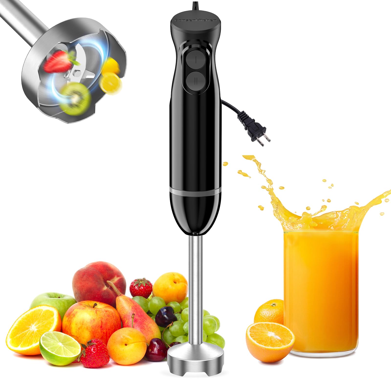 Bonsenkitchen 300W Hand Blender
