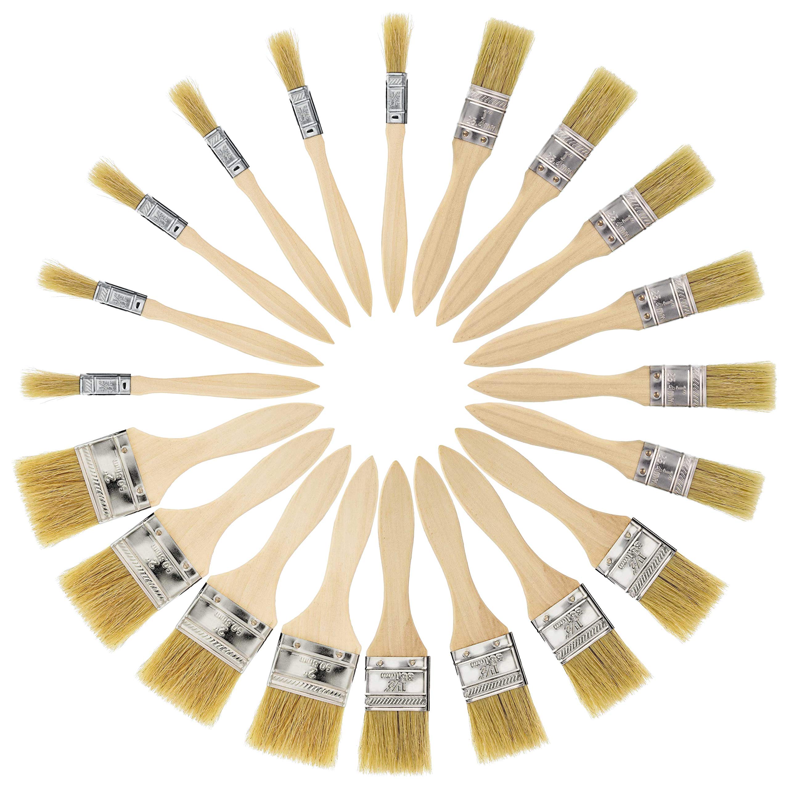 U.S. Art Supply 20-Pack Paint and Chip Brushes