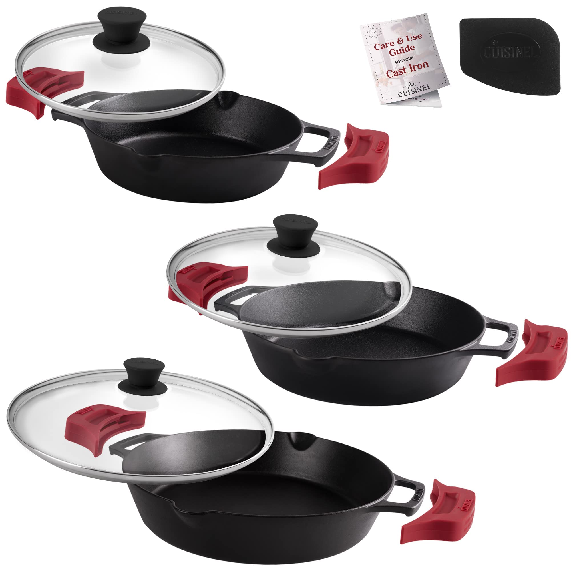 Cuisinel 8-, 10-, and 12-Inch Skillet Set