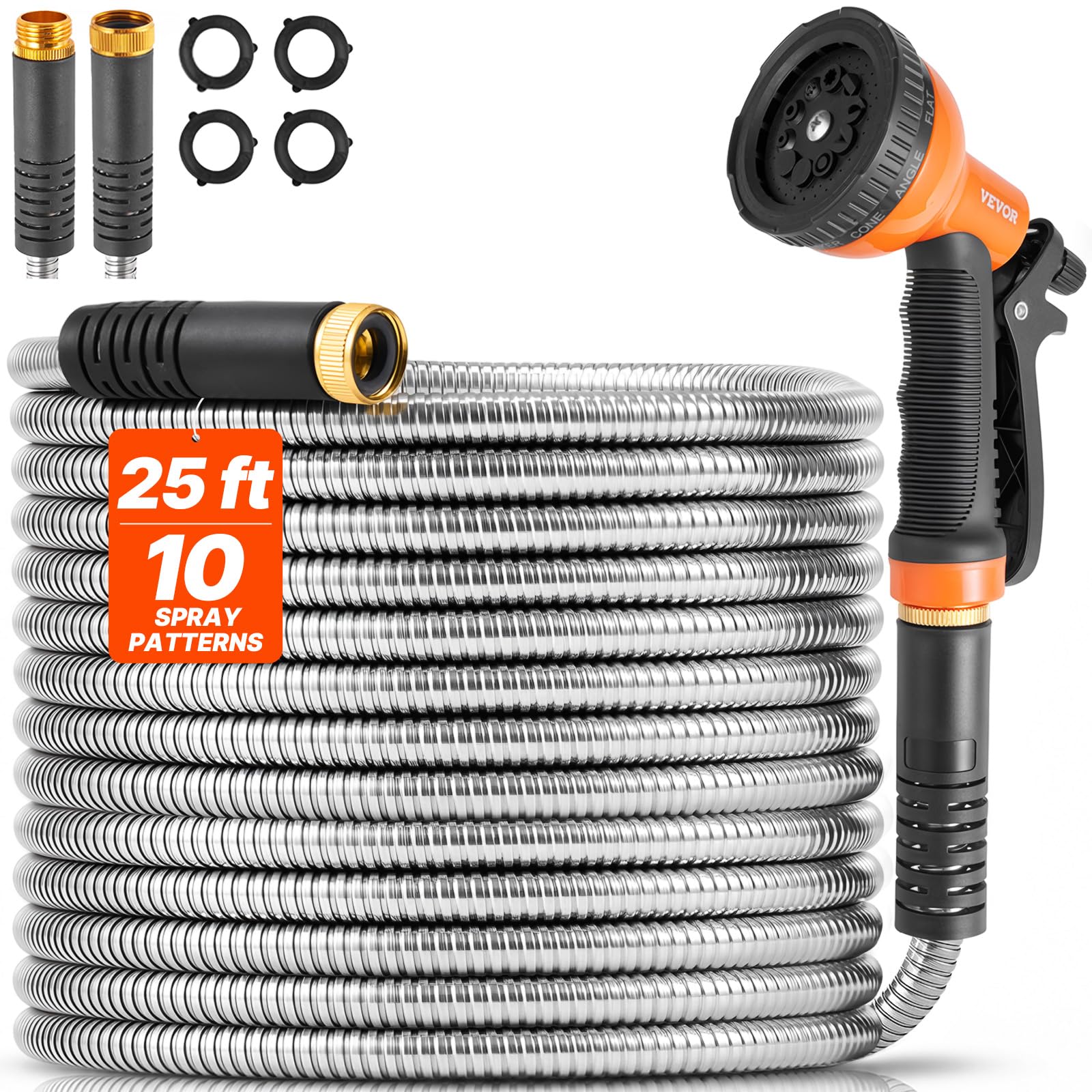VEVOR Metal Garden Hose 25 ft