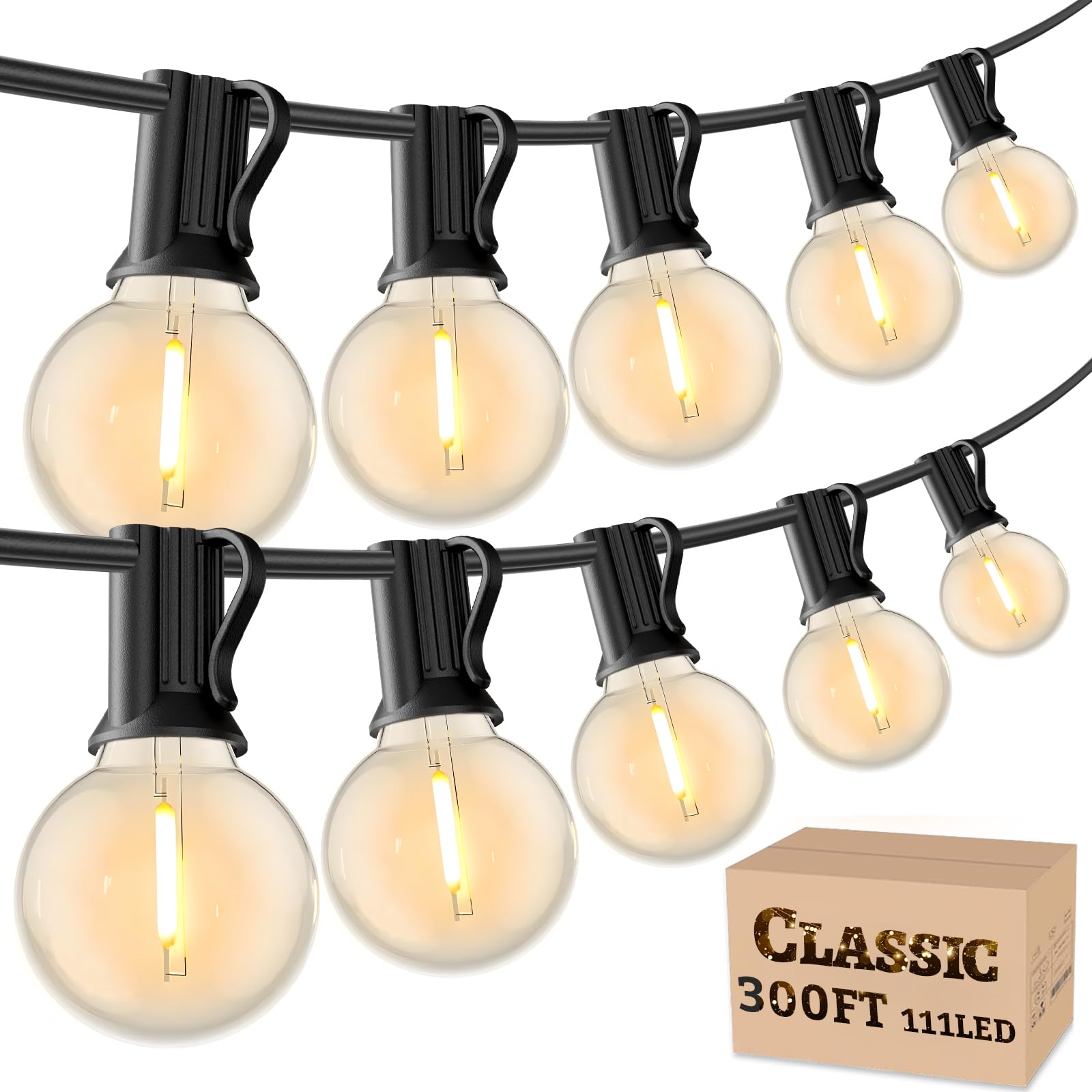 RTTY 300 FT G40 Outdoor String Lights