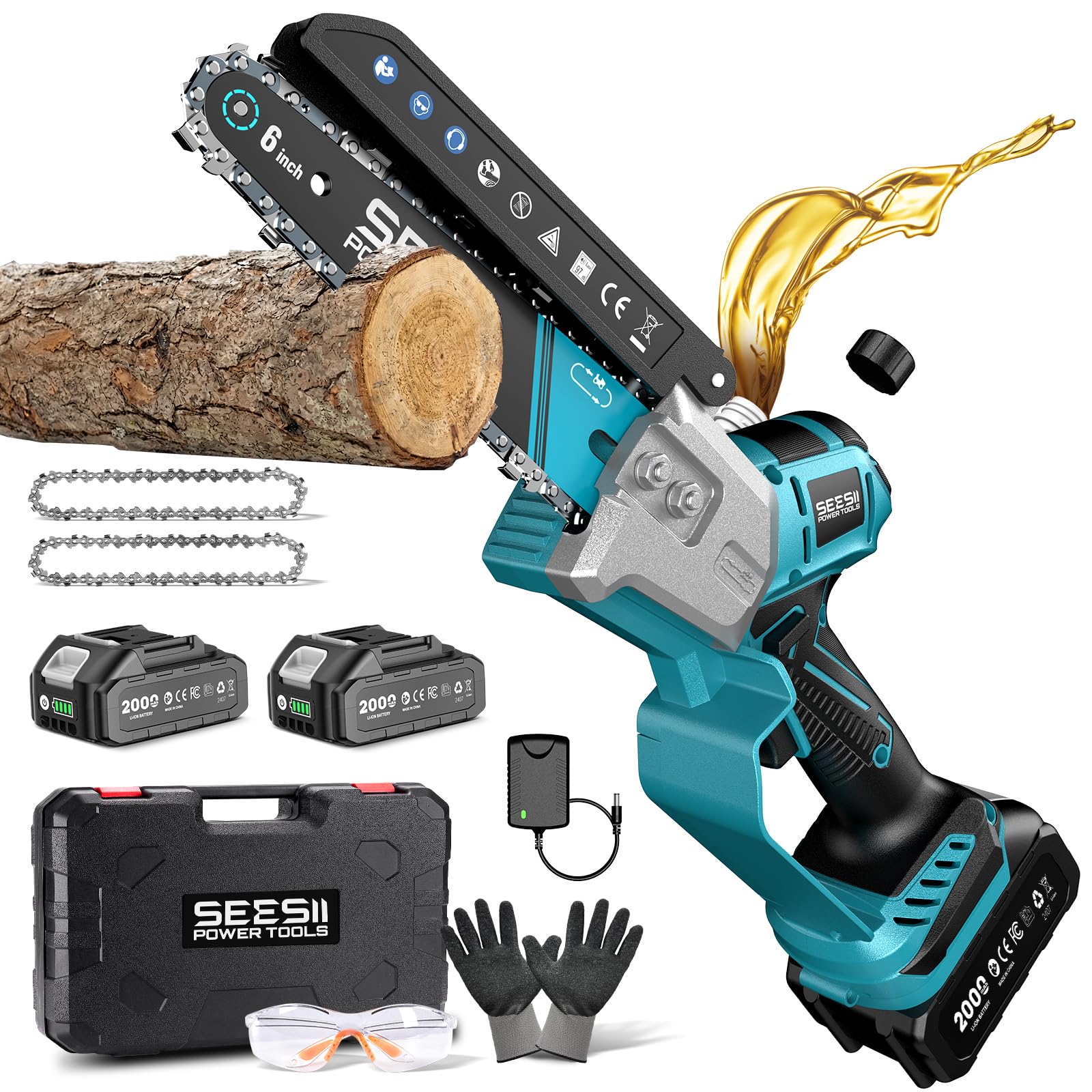 SEESII M6 Titan 6-Inch Mini Chainsaw