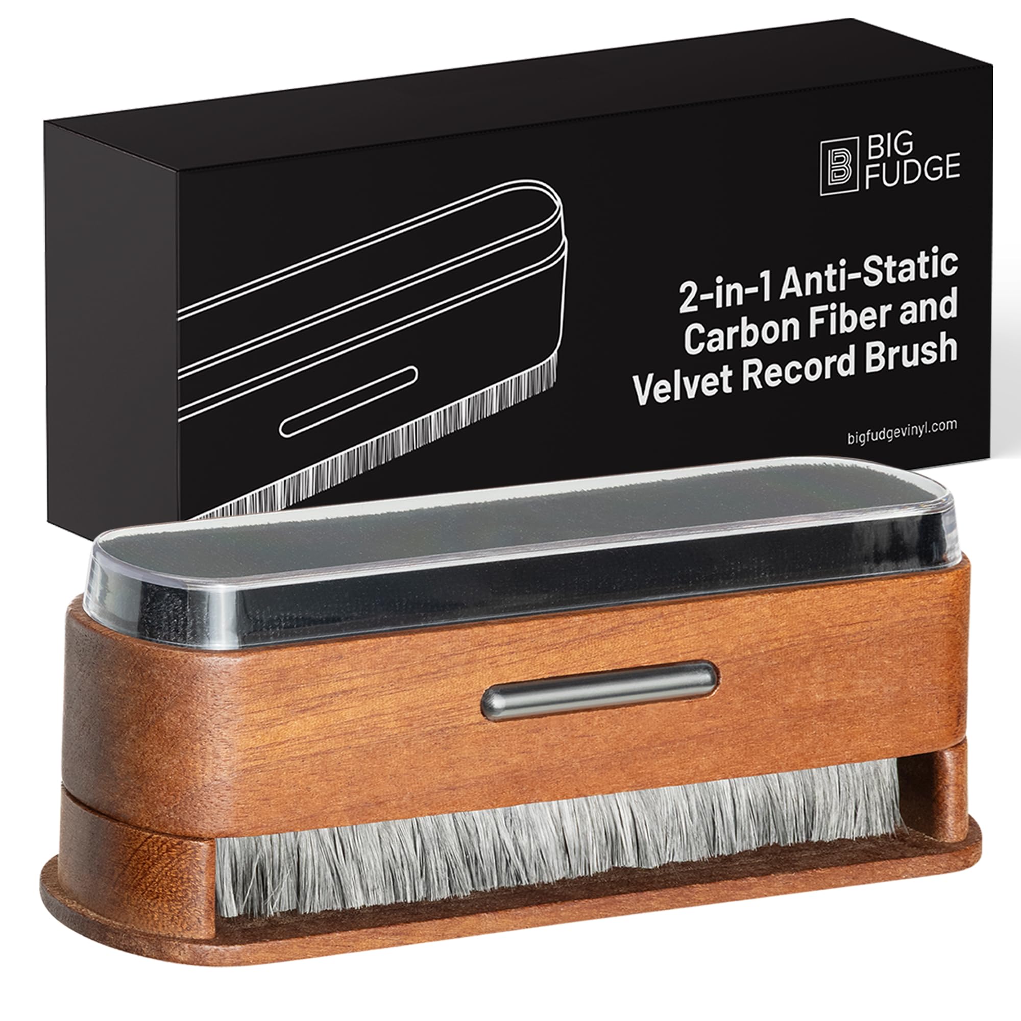 Big Fudge 2-in-1 Wooden Record Cleaning Brush