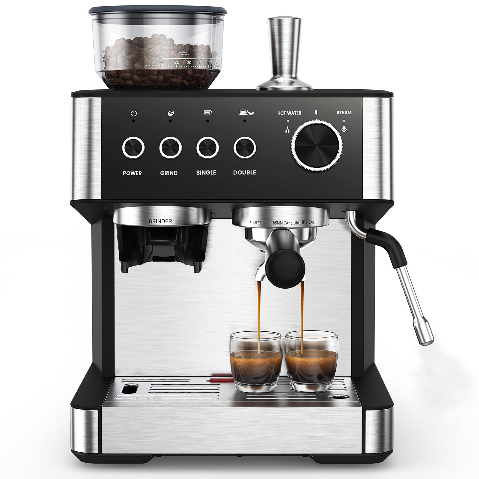 Electactic 20 Bar Espresso Machine with Grinder