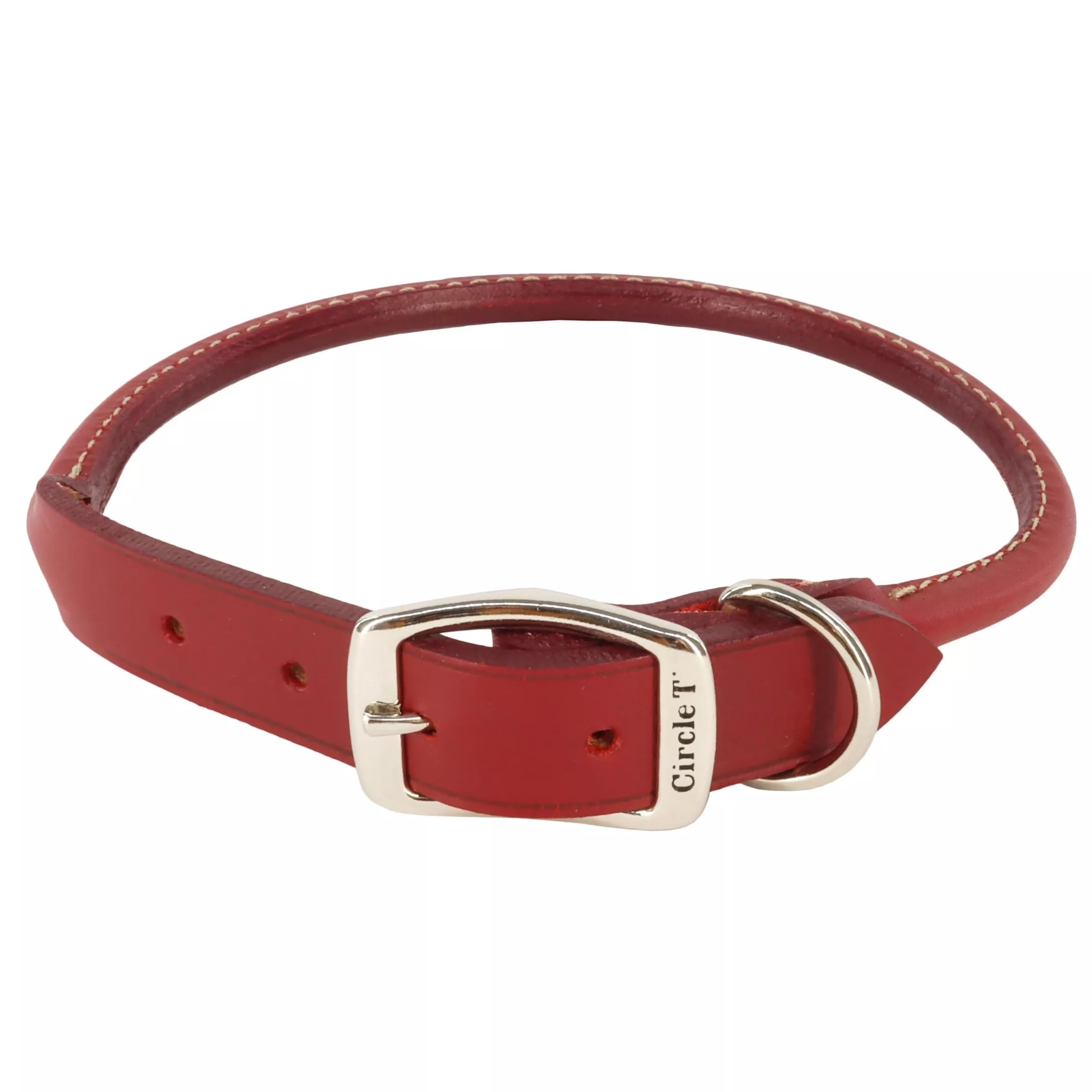 Coastal Pet Circle T Round Leather Dog Collar
