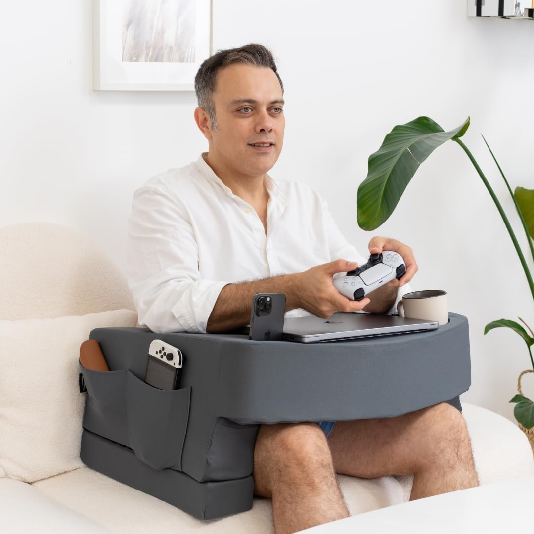 TabCouchCaddy Reading Pillow with Lap Desk