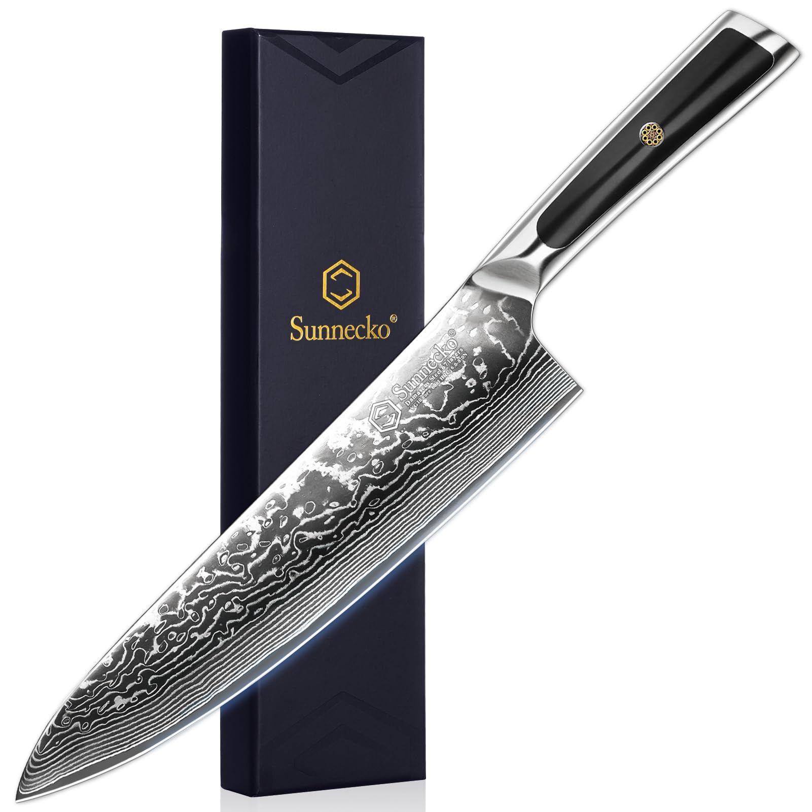 Sunnecko 8-Inch Damascus Chef Knife