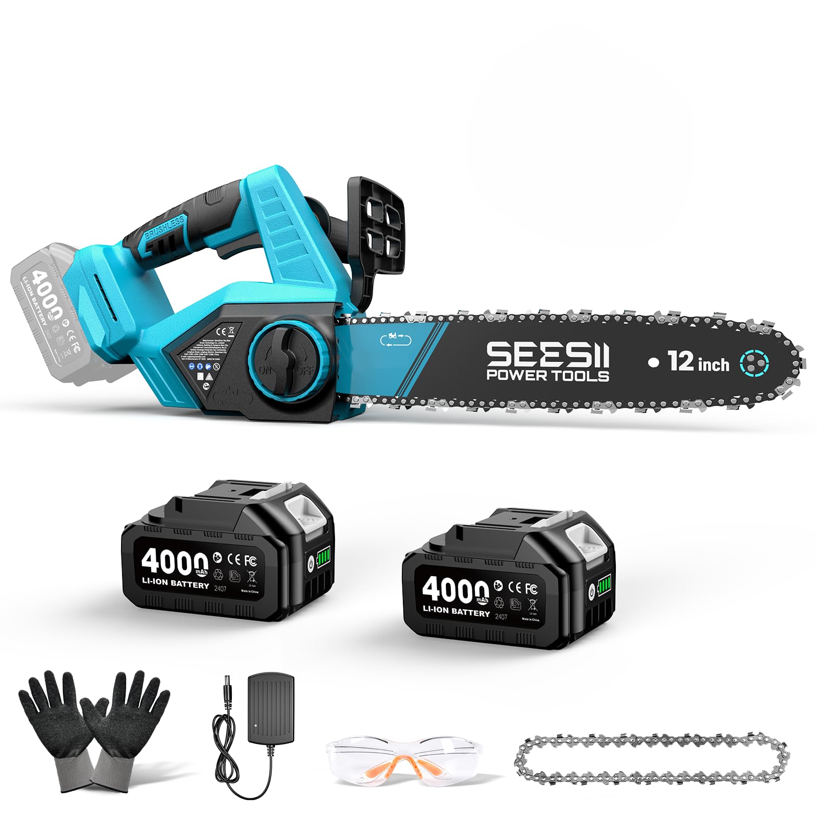 SEESII 12-Inch Cordless Chainsaw