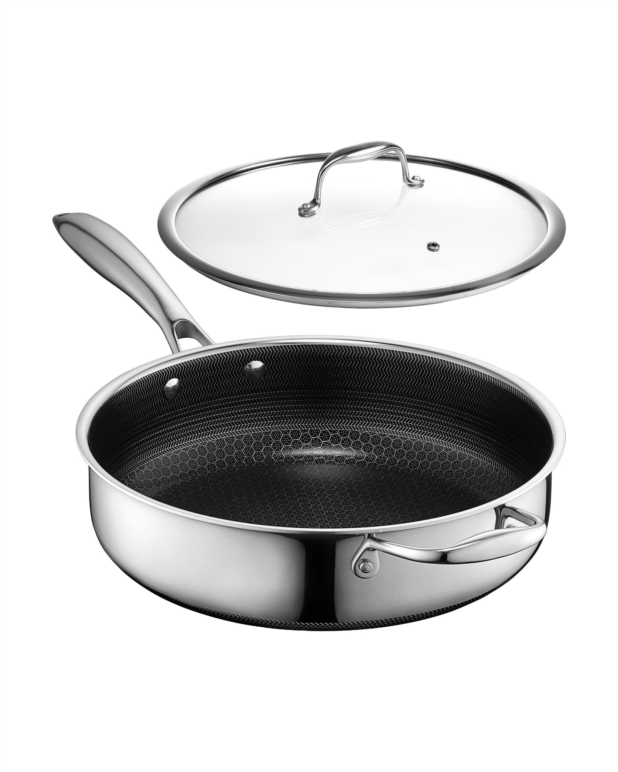 HexClad 3.3-Quart Deep Sauté Pan