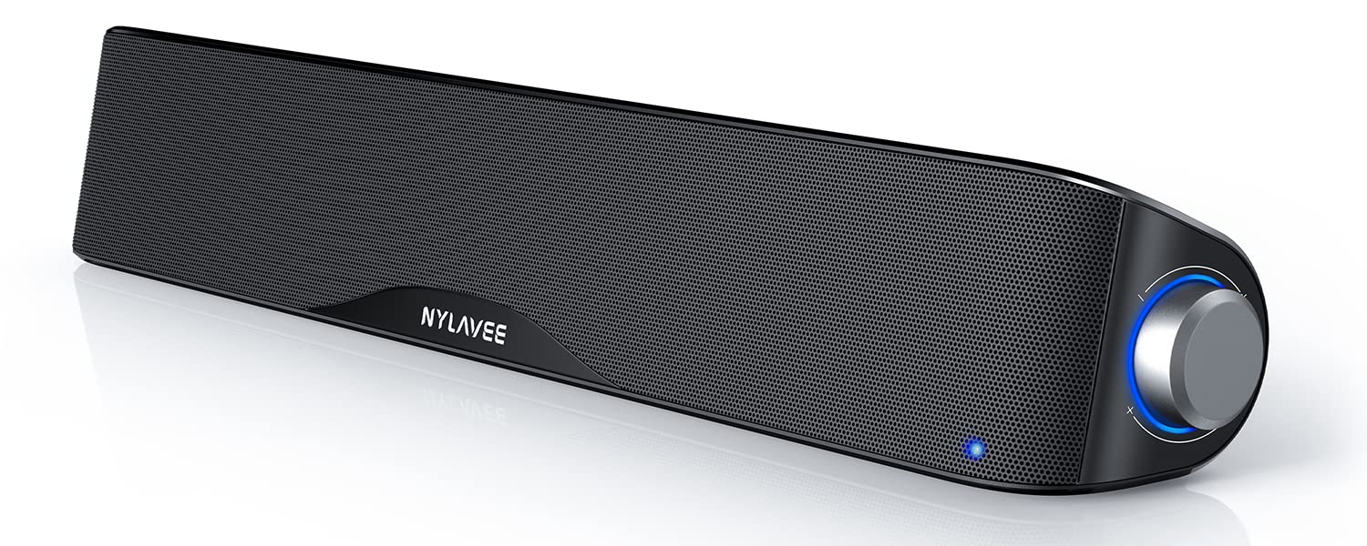 Nylavee Computer Speakers for Desktop PC, Bluetooth & AUX PC Sound Bar