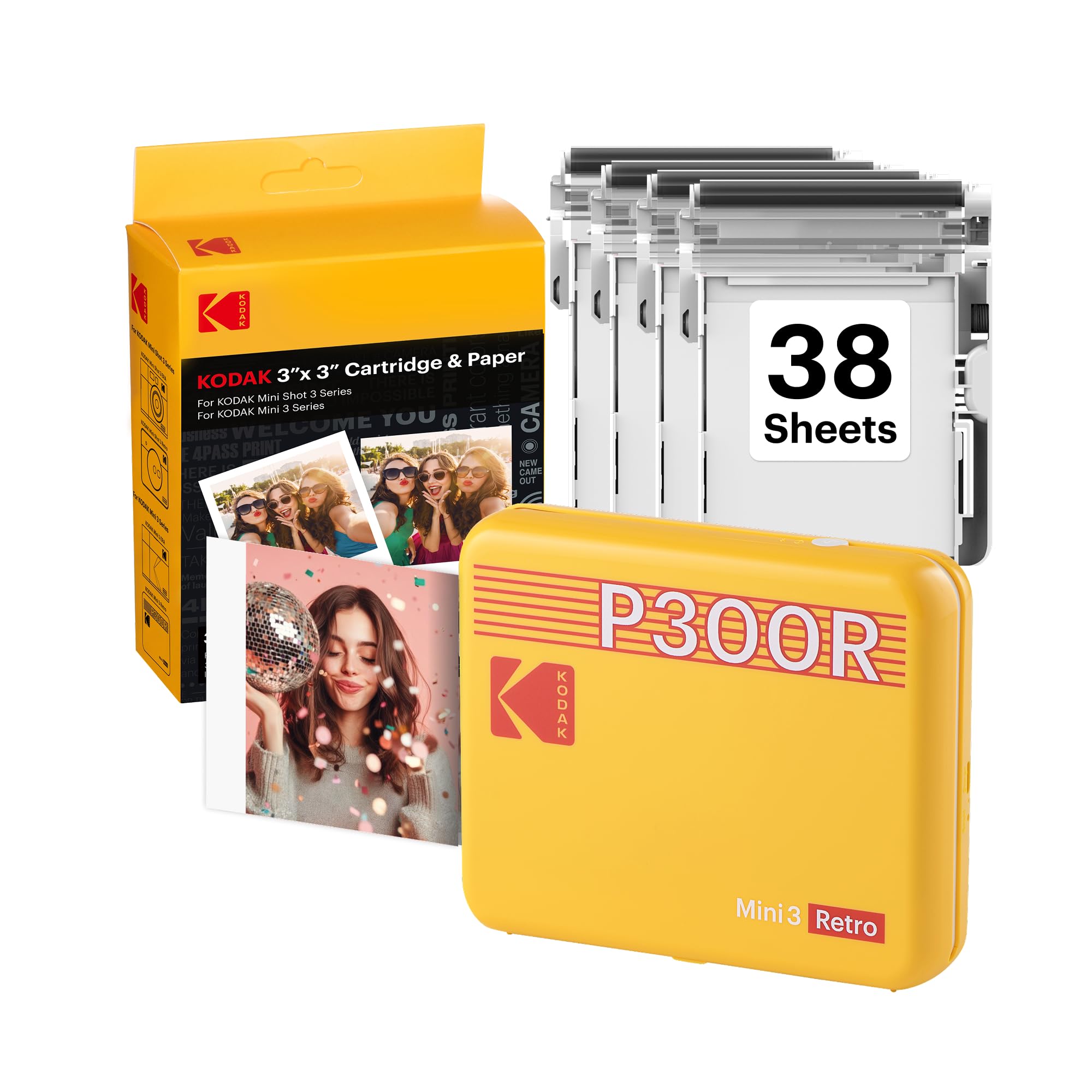 KODAK Mini 3 Retro 3x3 Portable Photo Printer