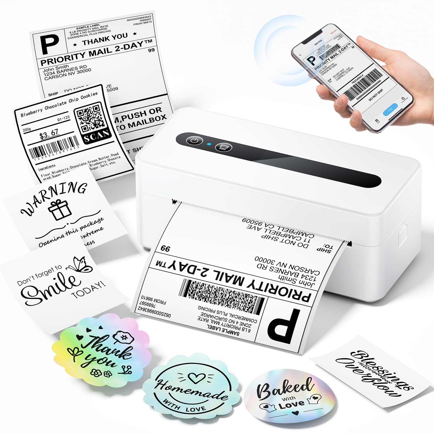 TATTMUSE Bluetooth Thermal Label Printer
