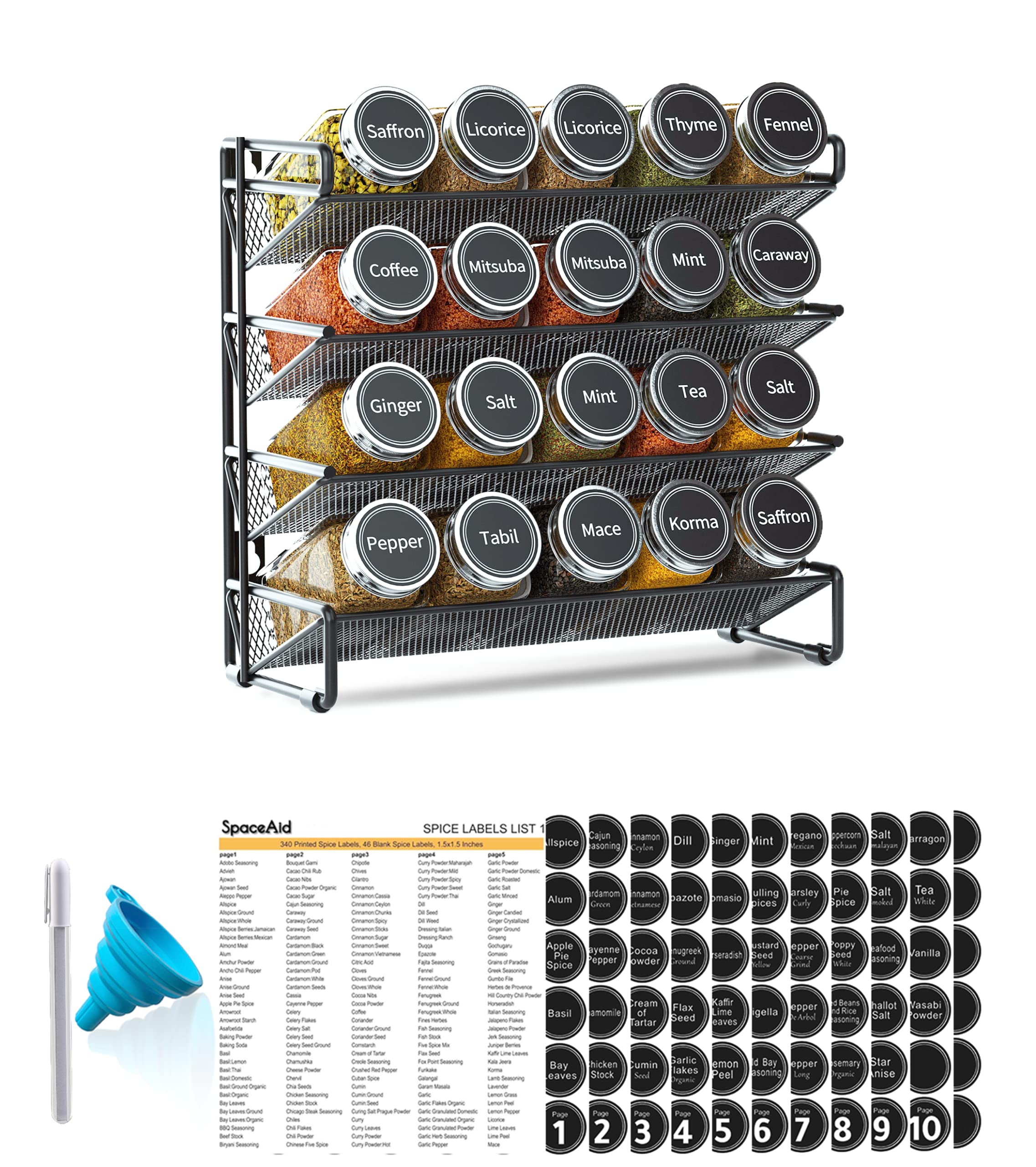 SpaceAid 20-Jar Spice Rack Organizer